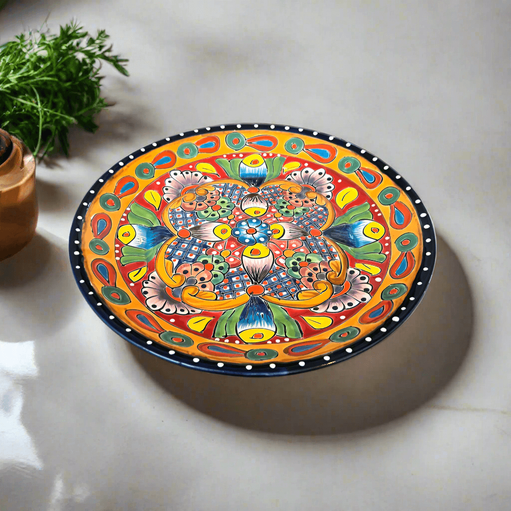 Plato de cena Talavera de 11.5" | Vajilla Mexicana Vibrante