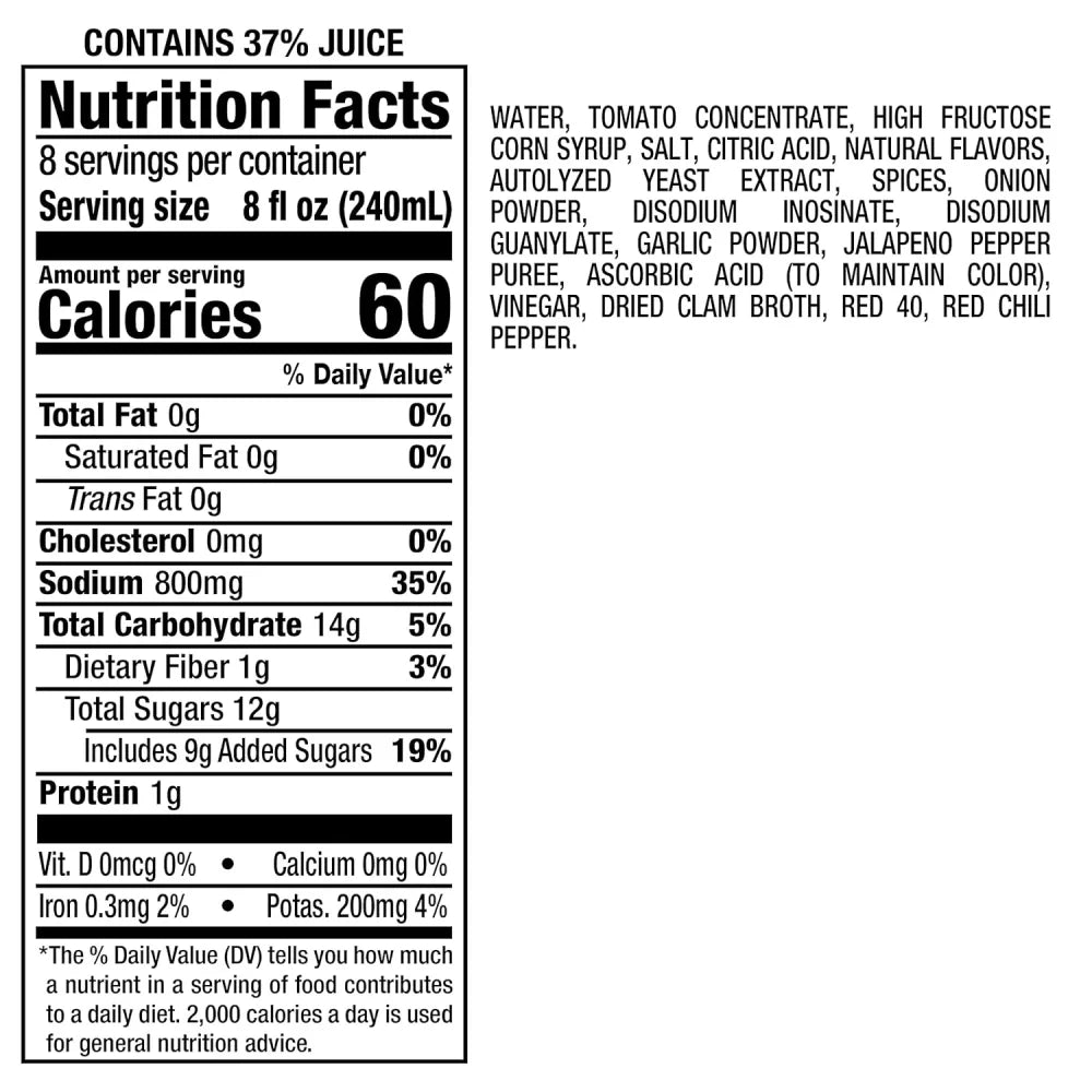 Clamato Tomato Cocktail Picante 64 oz