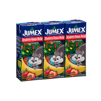 Jumex Mini Tetra 3un Néctar de Fresa y Plátano 200 ml