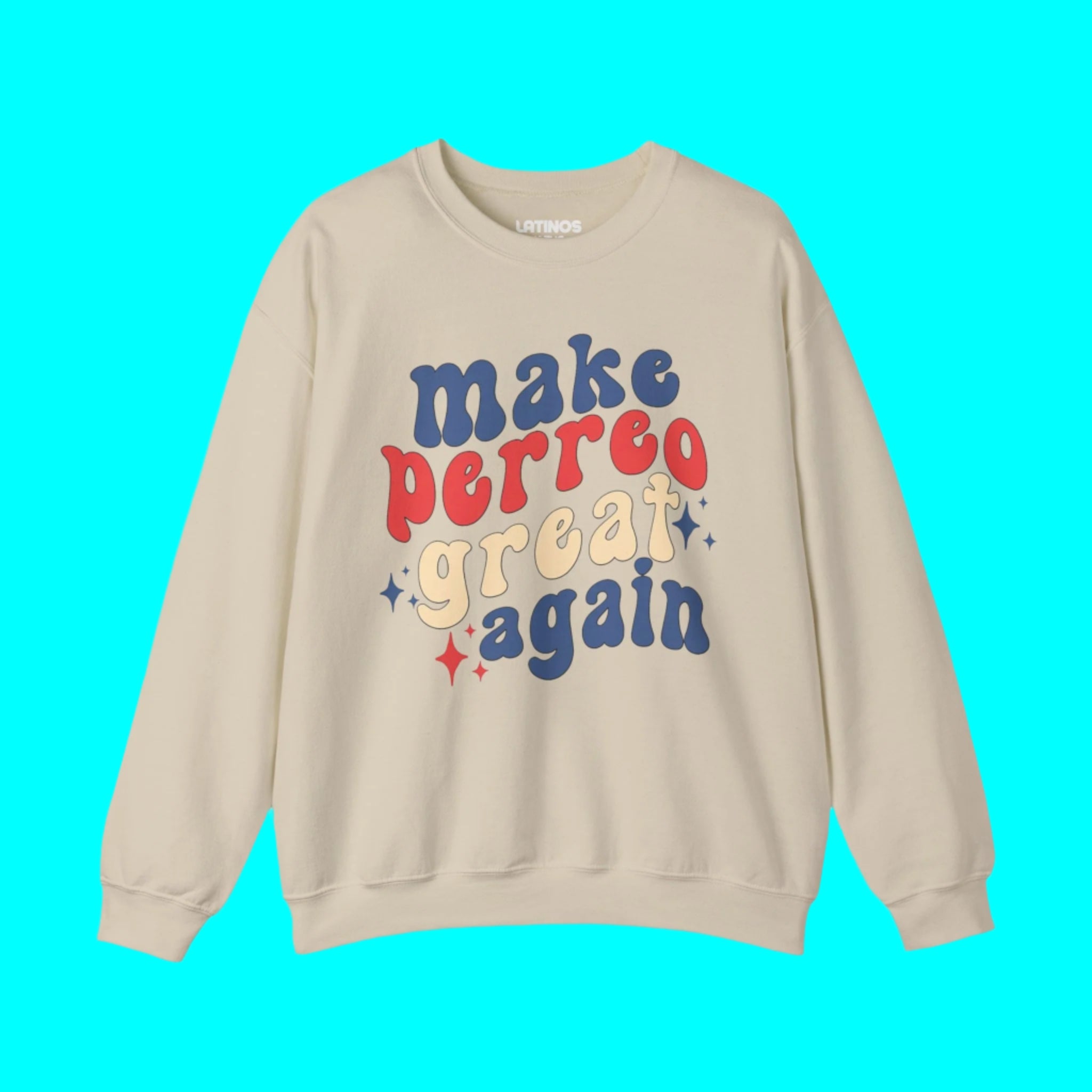 Sudadera Cuello Redondo Forrada de Felpa MPGA Make Perreo Great Again | Orgullo Latino Reggaeton Divertido Viral | 3 Colores