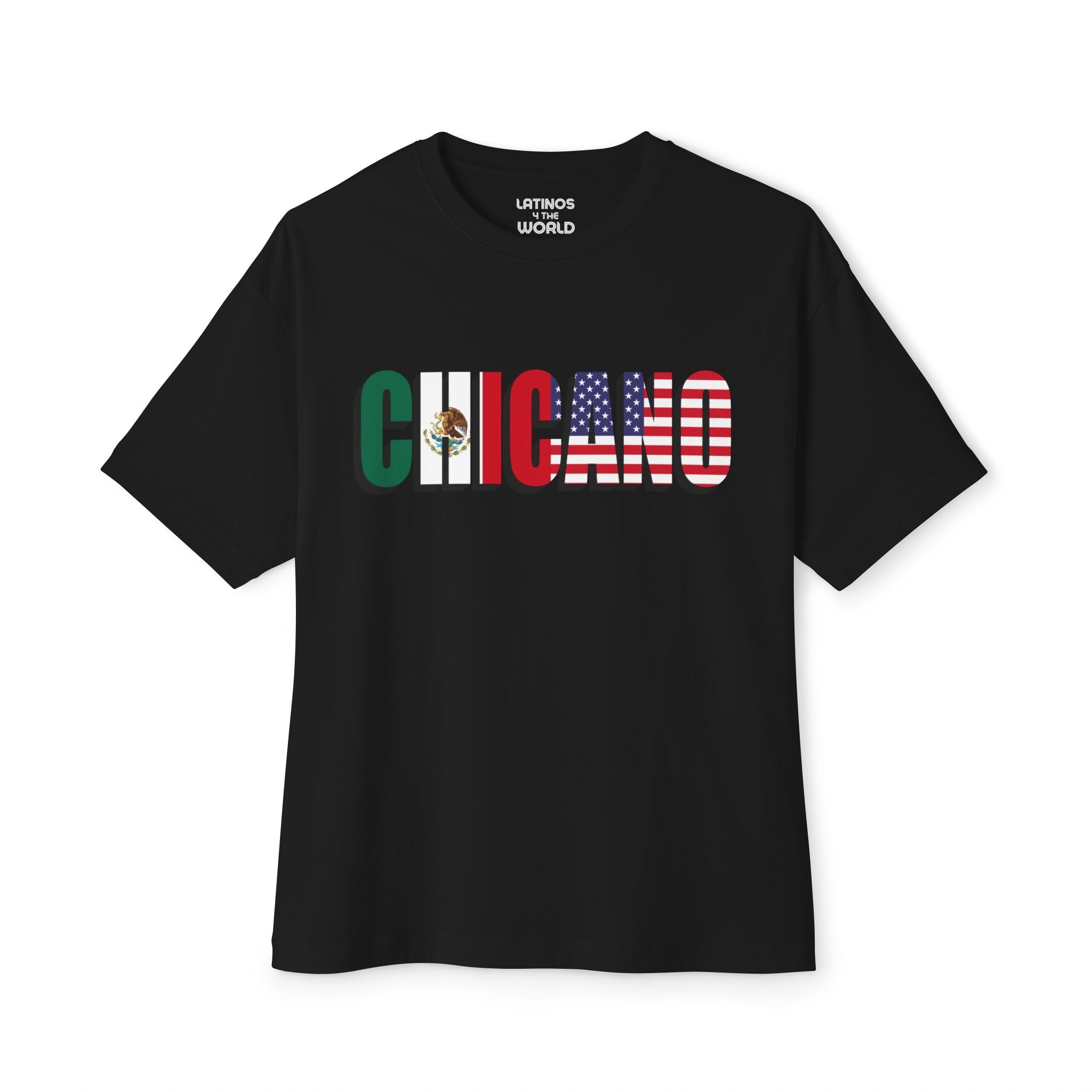 CHICANO Mexico + USA Flag T-shirt | 4th Of July | Funny Viral Latino Tees | Unisex - 3 Colors
