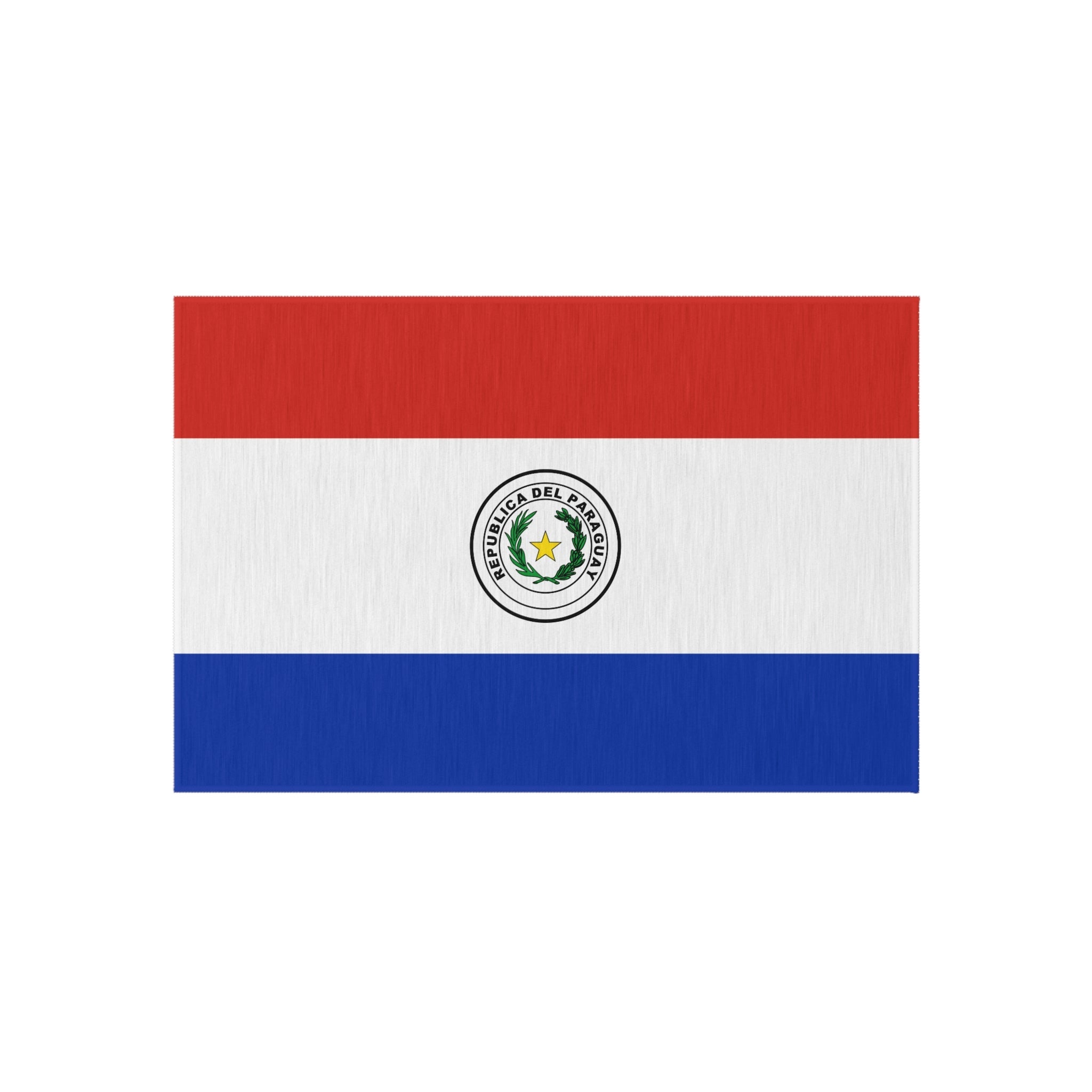 Alfombra de puerta antideslizante para exteriores con la bandera de Paraguay | Asunción | Ciudad del Este | San Lorenzo | Regalo para paraguayos | 24"x36"