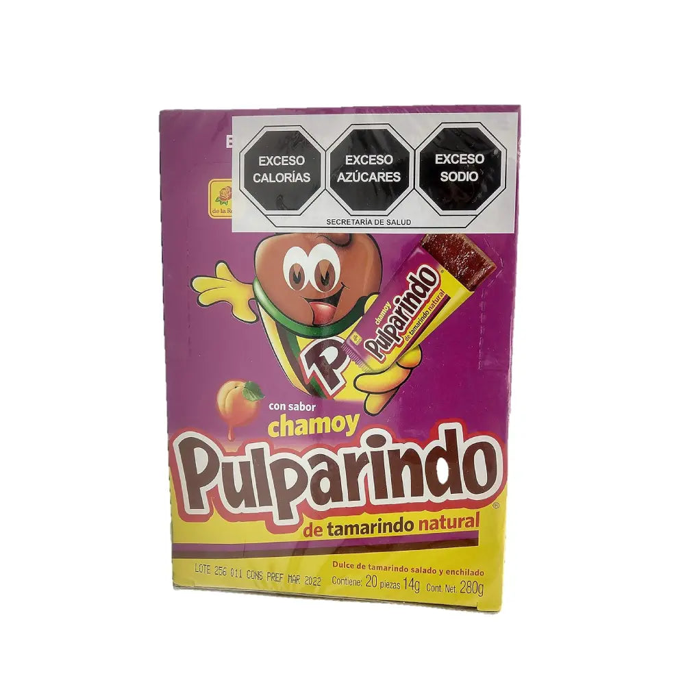 De La Rosa Pulparindo Chamoy Tamarindo Agrio con Albaricoque 20 unidades