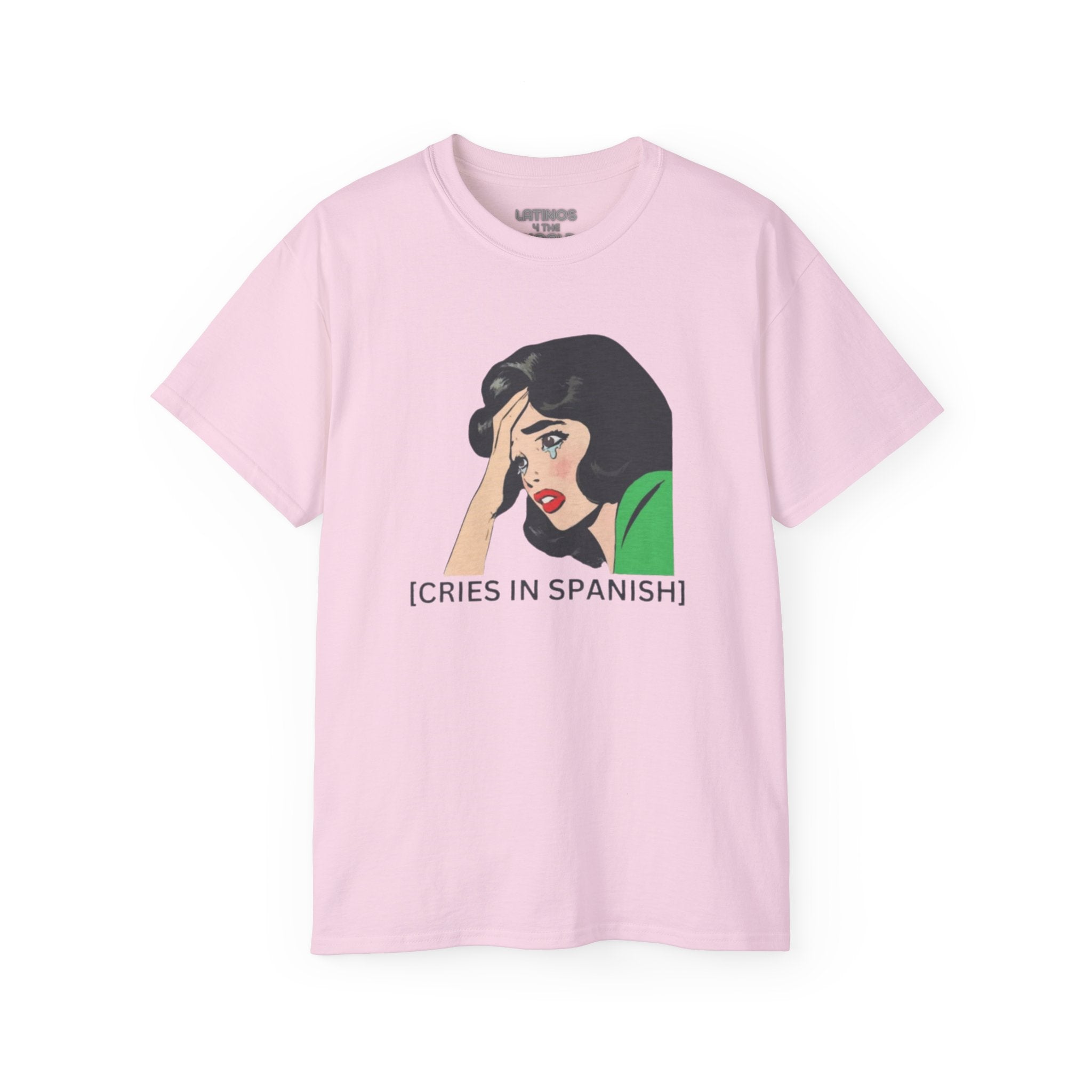 Camiseta de algodón grueso "Llora Telenovela en español" | 5 colores