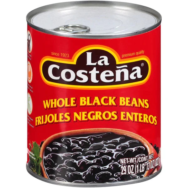 Frijoles Negros Enteros La Costeña 822 g