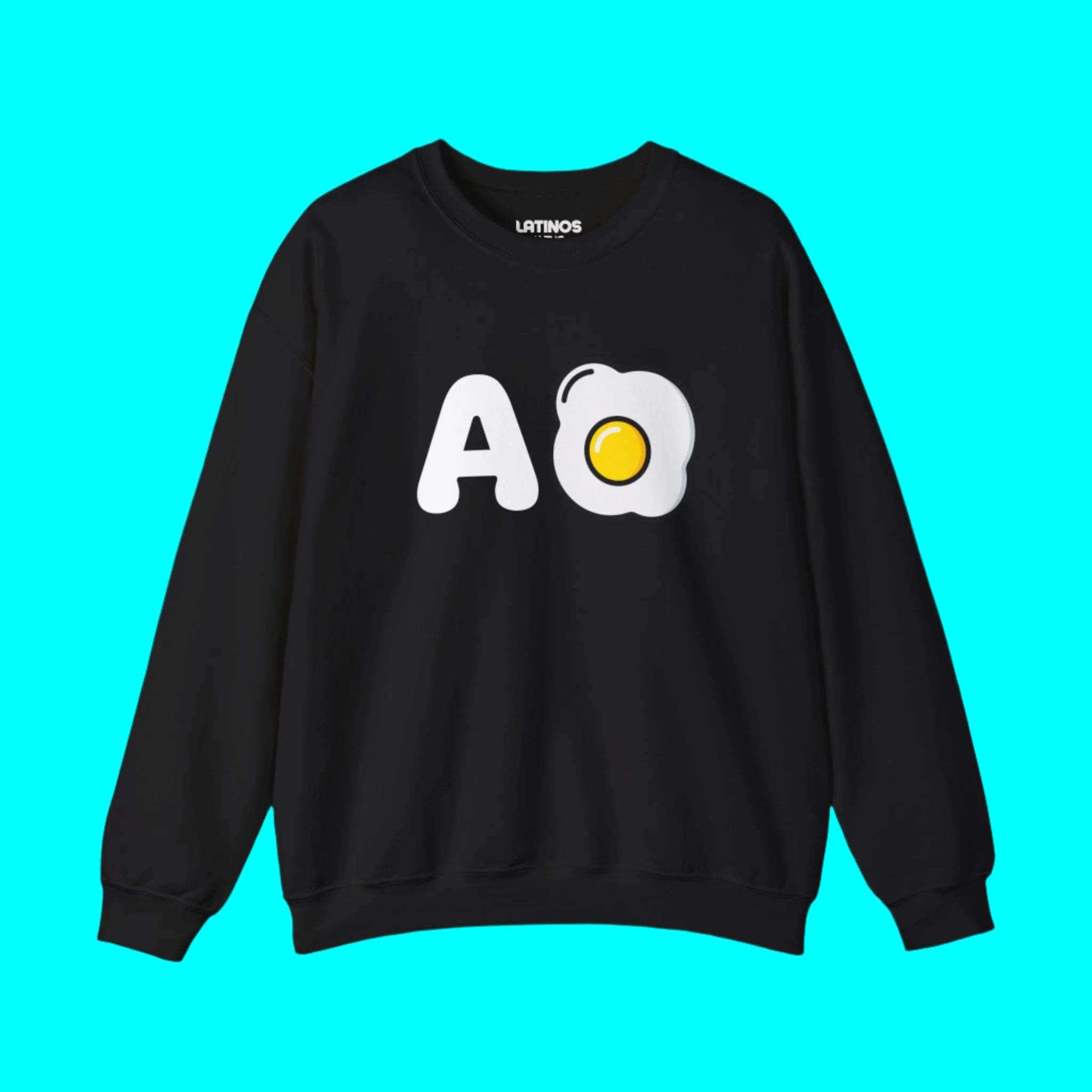 A Huevo Mexican/Central American Slang Fleece-Lined Crewneck Sweater | Mexico Joke Design Latino Pride Funny Viral