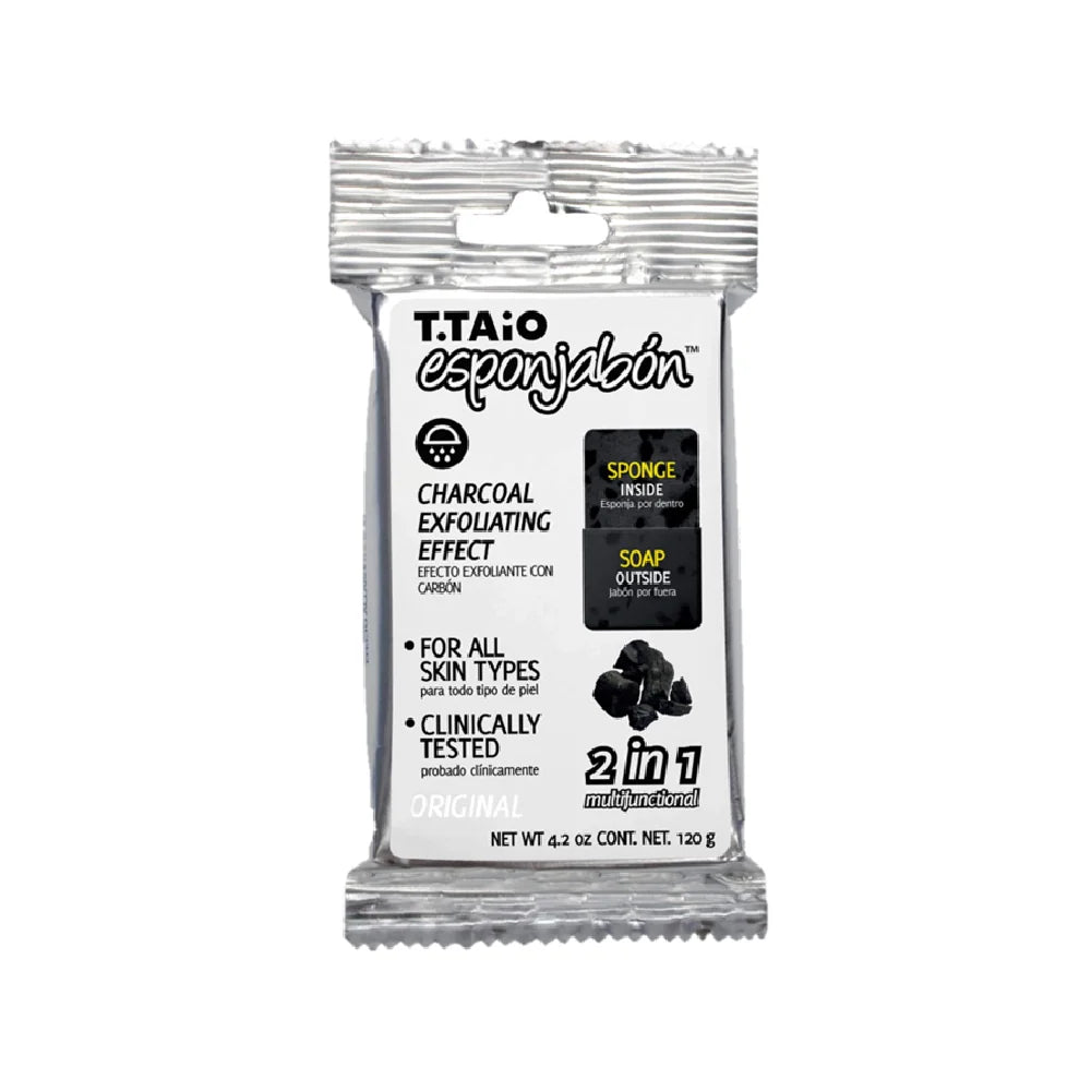 Esponjabon Carbón Activado Jabón en Barra con Esponja 4.2 oz