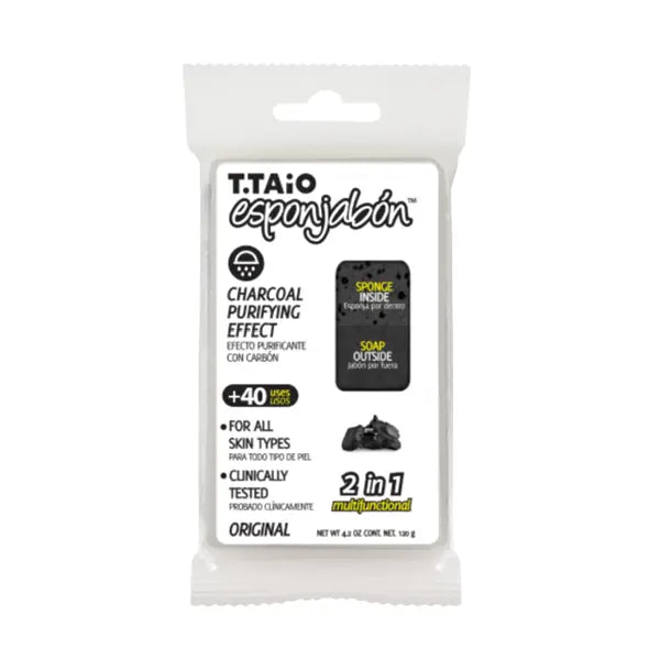 Esponjabon Carbón Activado Jabón en Barra con Esponja 4.2 oz
