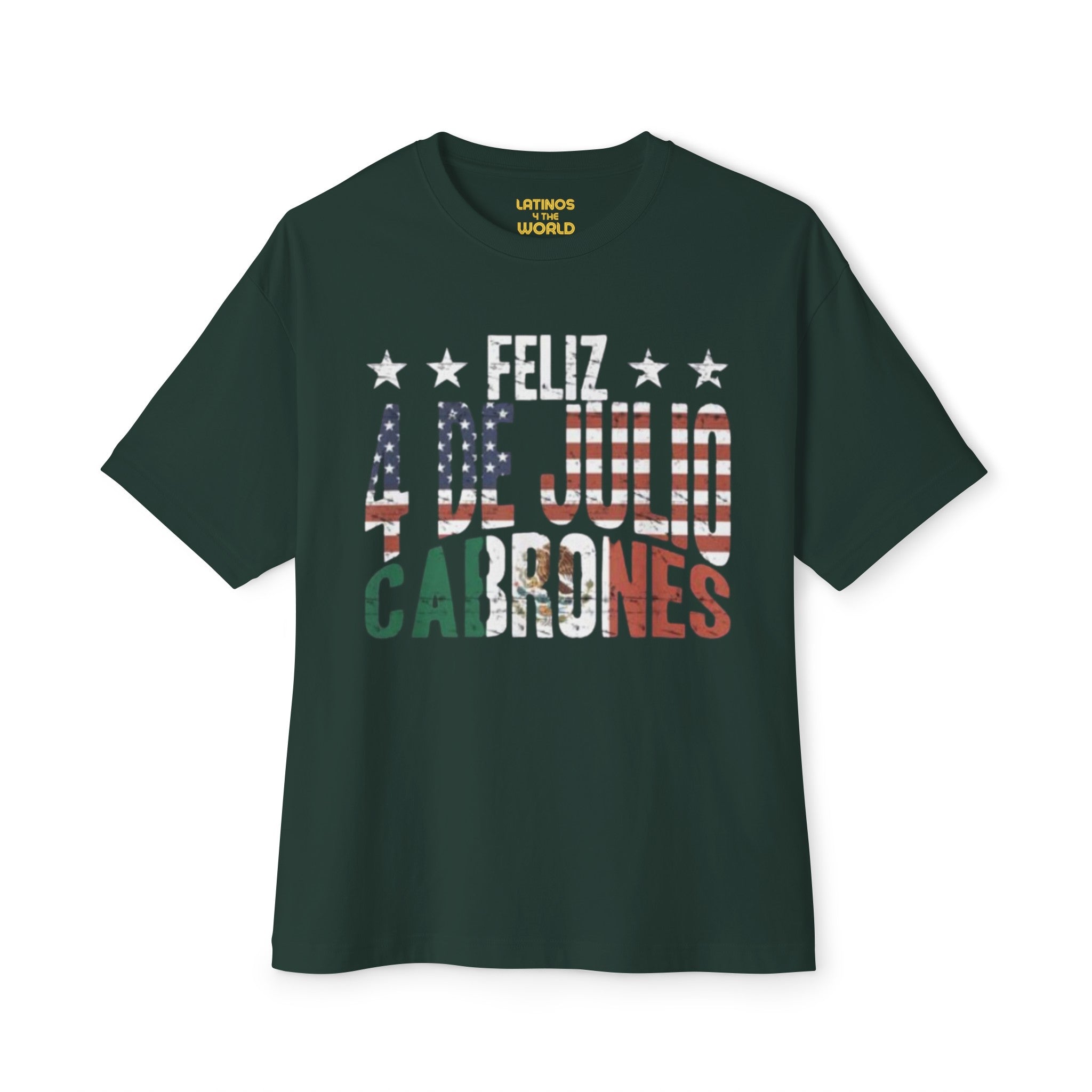 Camiseta Feliz 4 de Julio Cabrones | Camisetas Latinas Virales y Divertidas México + EE. UU. | Unisex - 3 Colores
