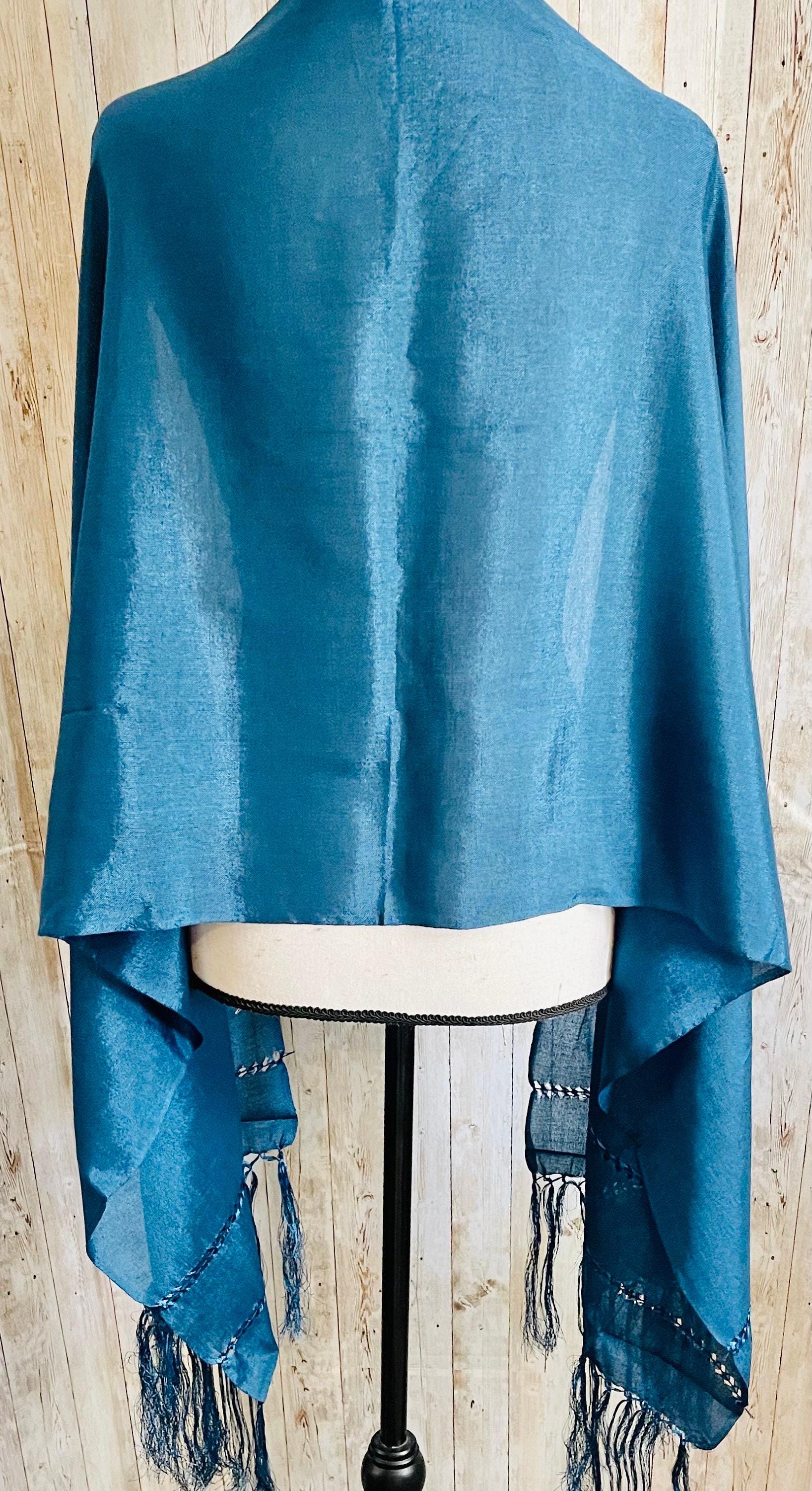 Authentic Mexican Silk Shawl Wrap Reboso Mexicano De Artiseda