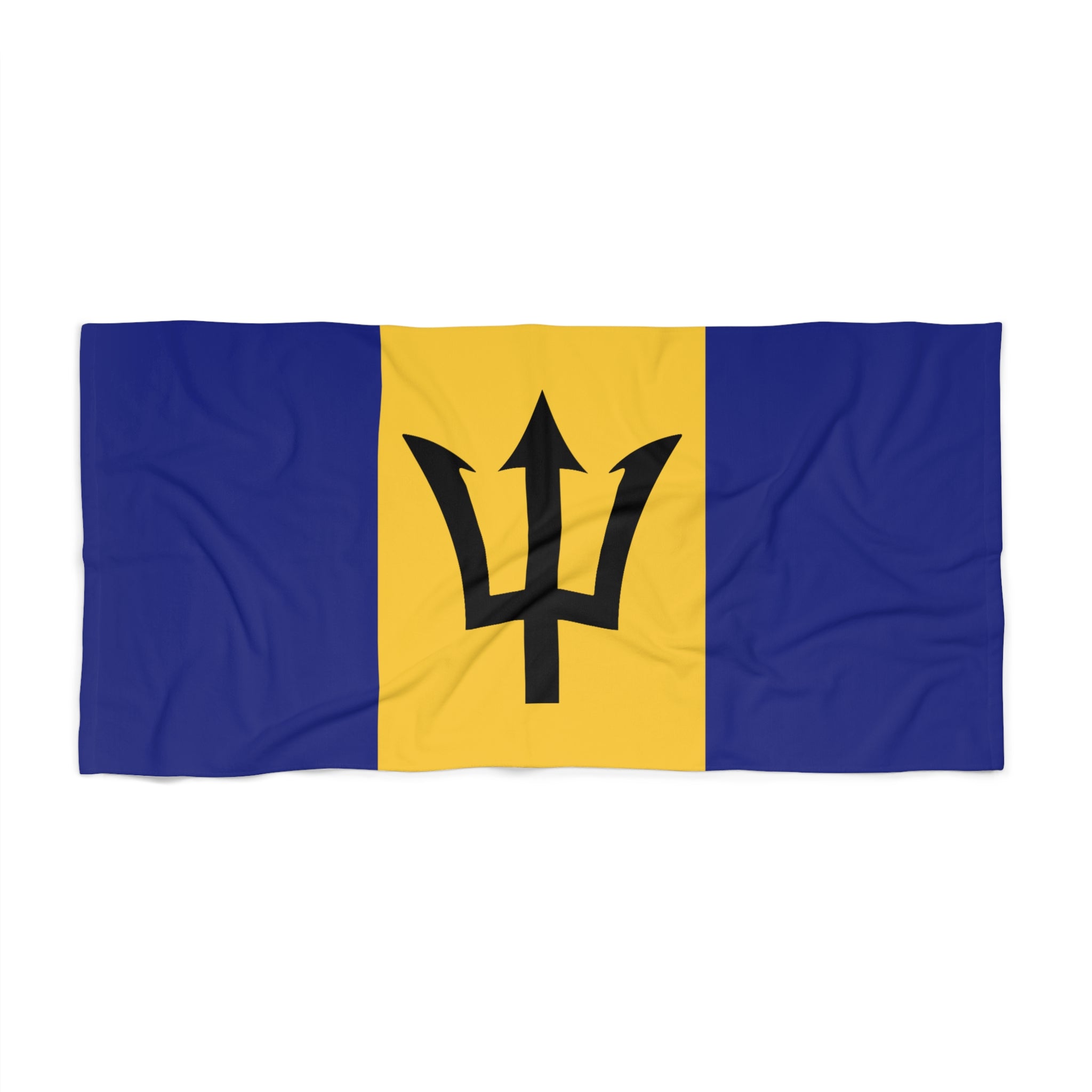 Toalla de playa con la bandera de Barbados | Calidad y durabilidad - 2 tamaños | Orgullo Bajan | Regalo para los de Barbados
