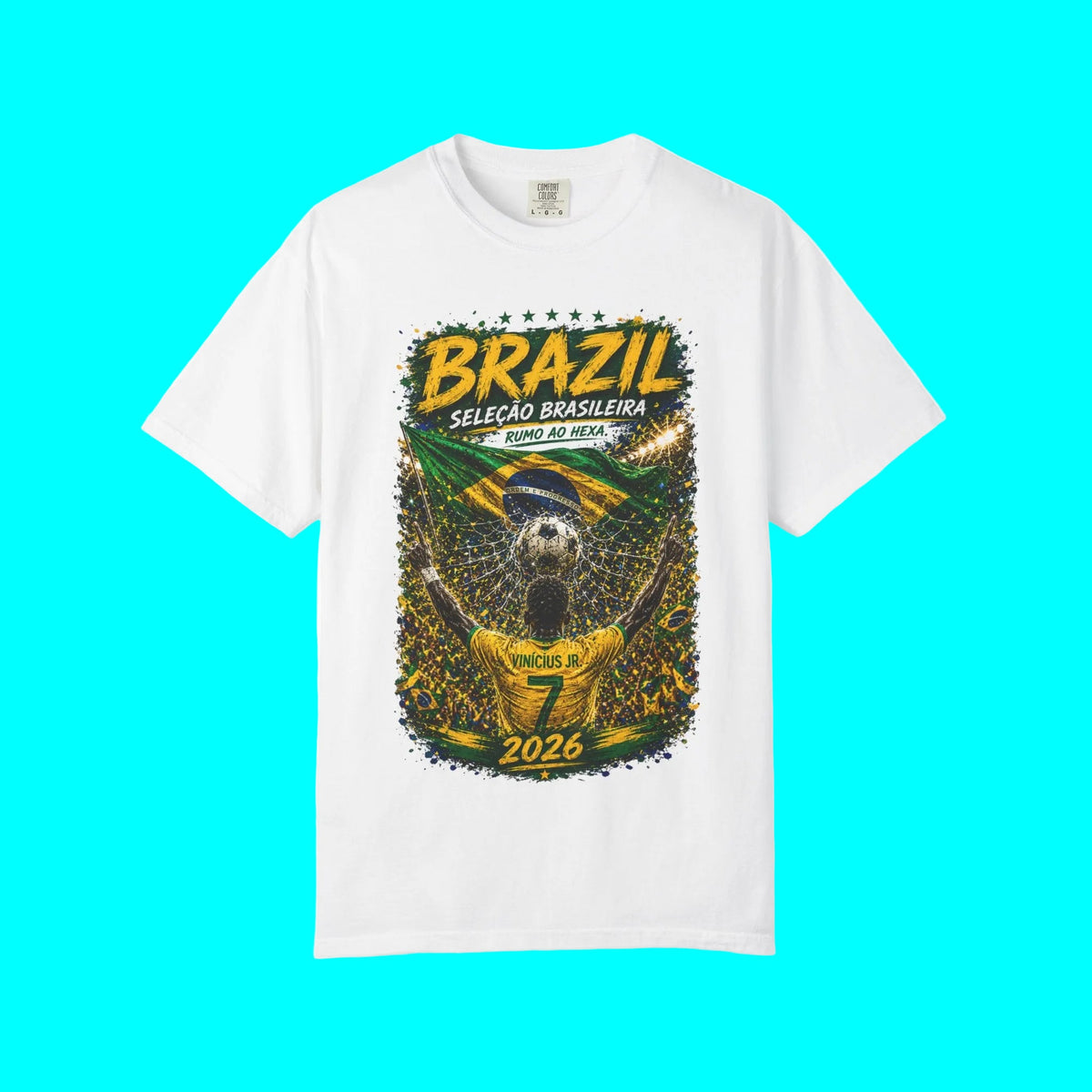 Viva BRAZIL Seleção Brasileira 2026 Soccer Fan T-shirt | World Knockout Rounds Viral Latino Tees | Heavyweight Cotton