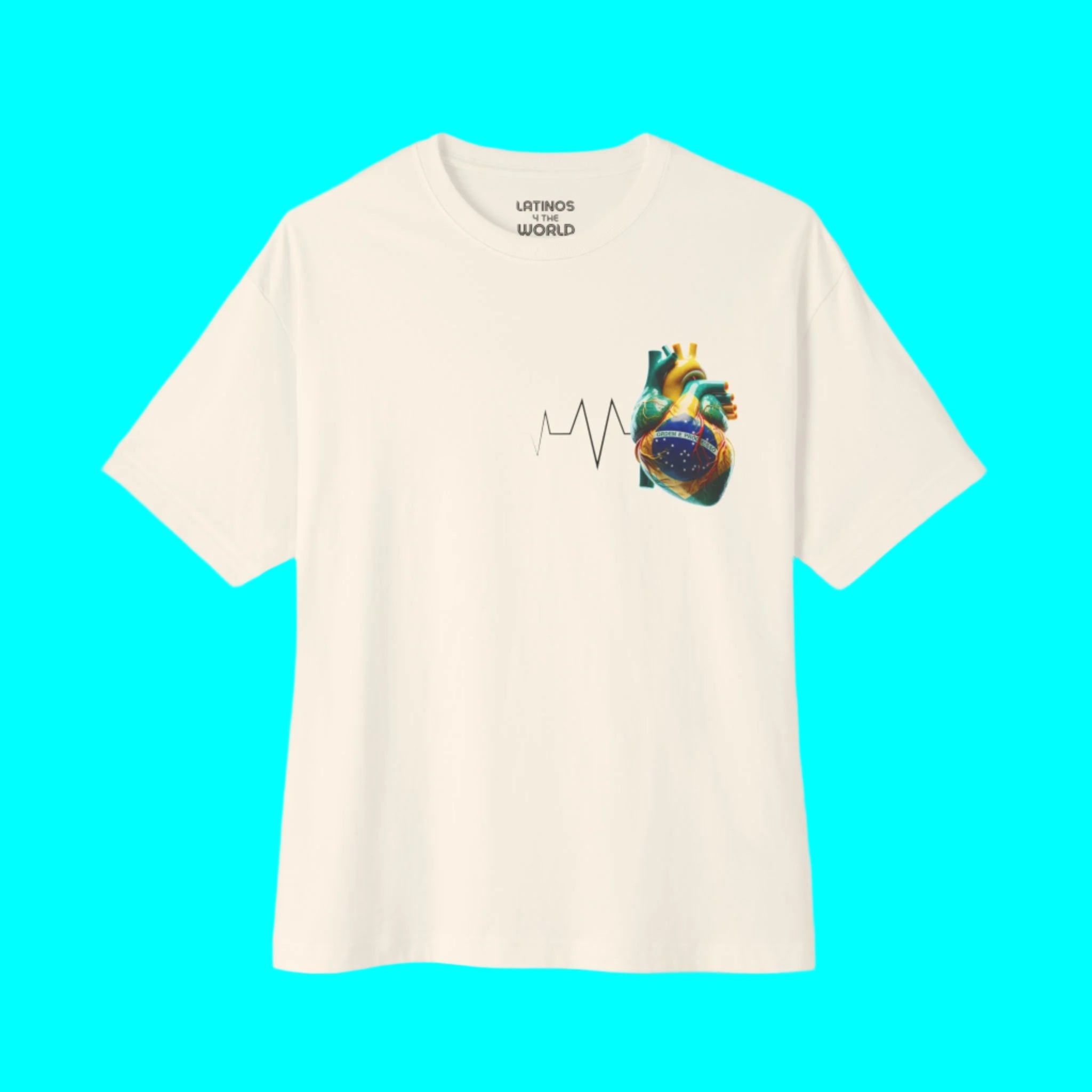 BRAZIL Always In My Heart T-shirt | Brazilian Heartbeat Corazon | Latino Pride Funny Viral Tees