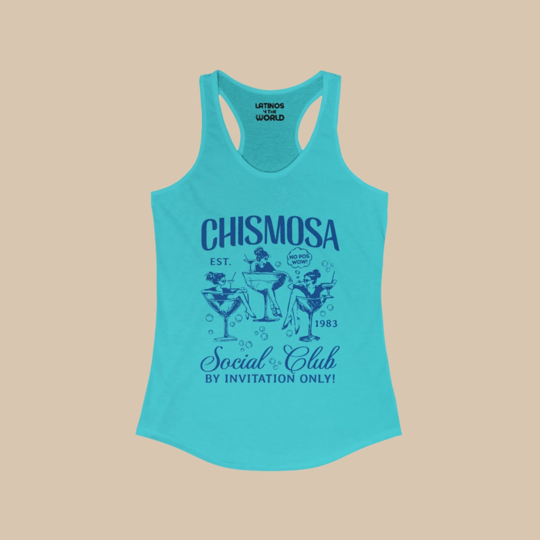 Camiseta sin mangas Chismosa Social Club | ¡No Pos Wow! ¡Solo por invitación! Divertida camiseta latina | 4 colores