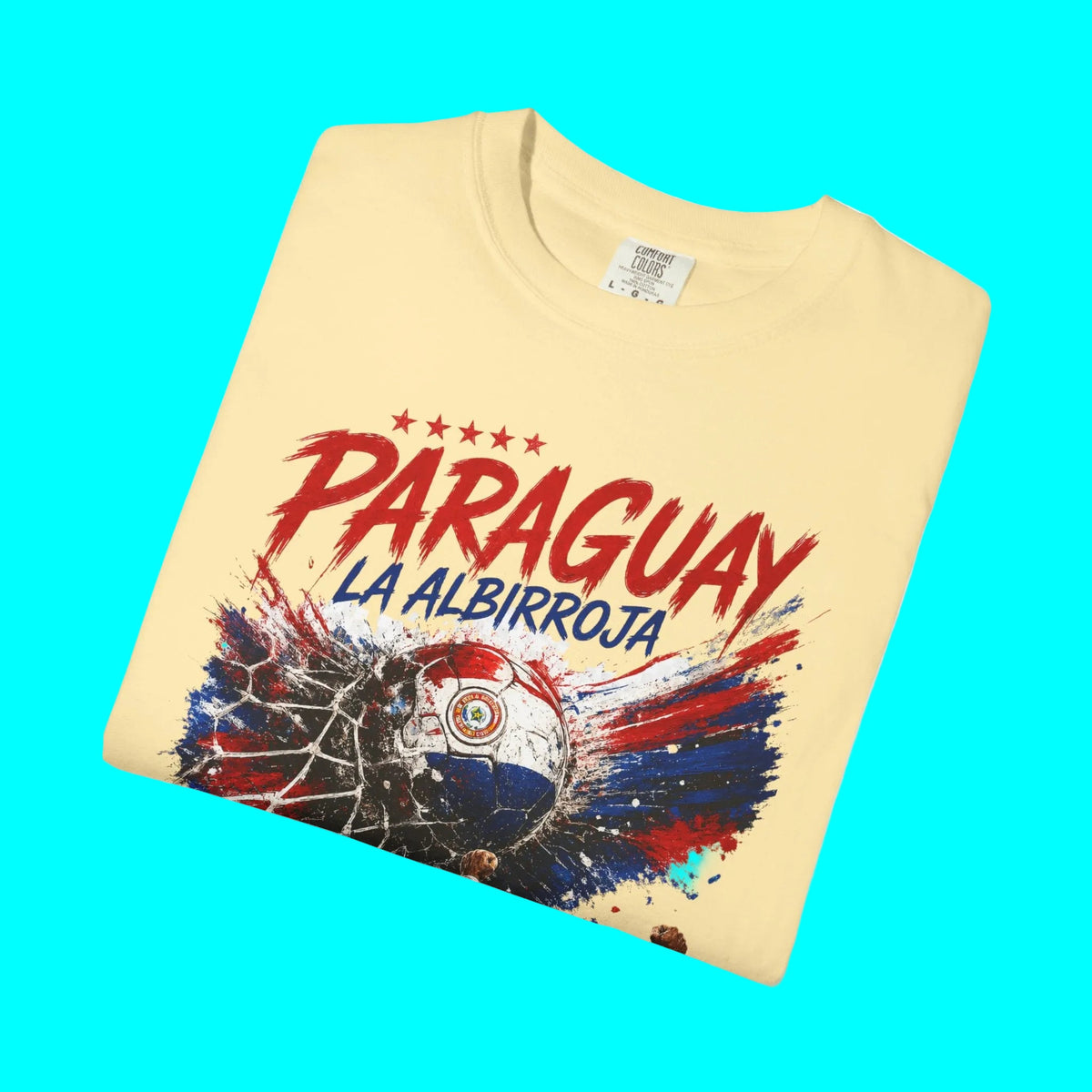 Viva Paraguay La Albirroja 2026 Soccer Fan T-shirt | World Knockout Rounds Viral Latino Tees | Heavyweight Cotton