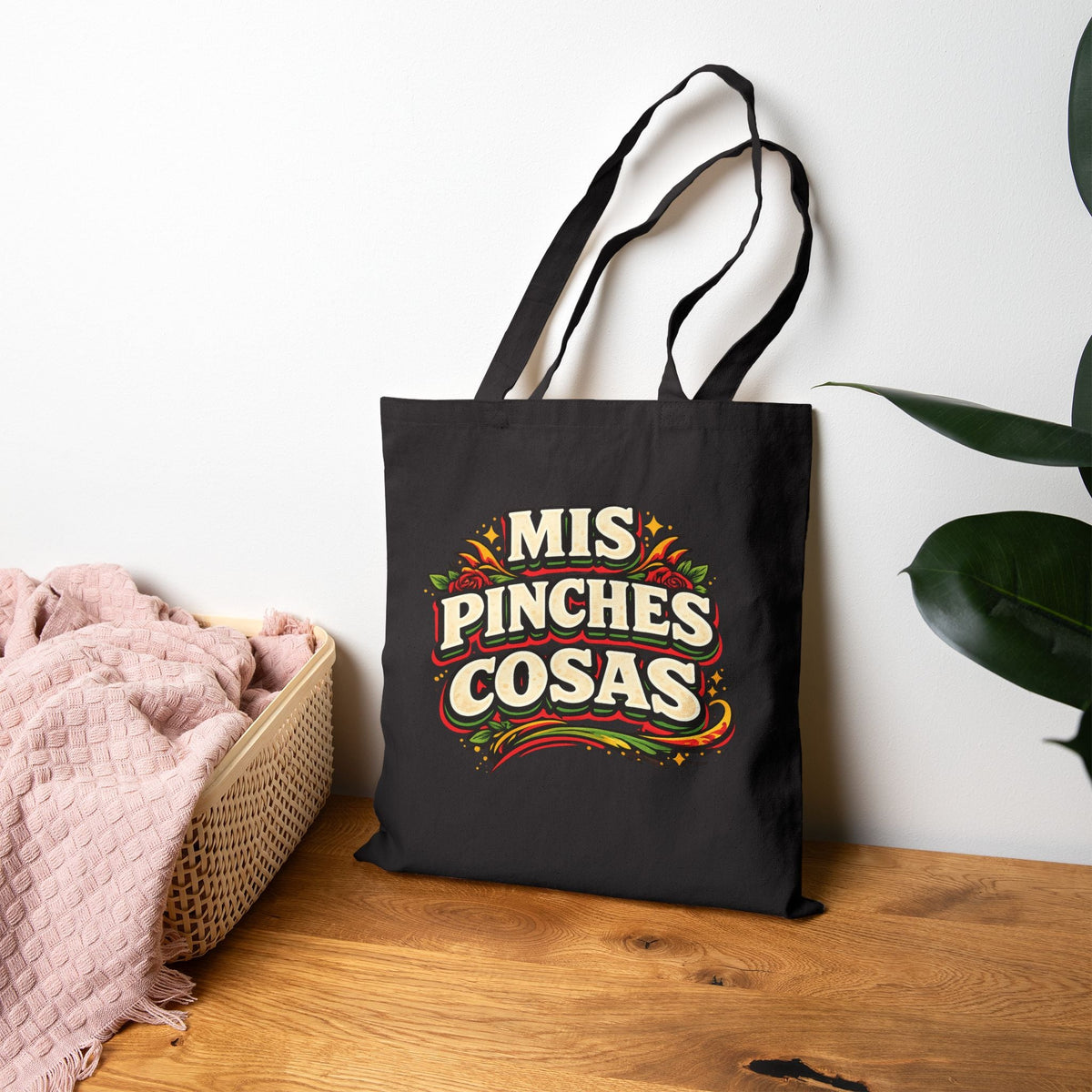 Mis Pinches Cosas Señora Canvas Tote Bag | Latino Chistosa Bolsa Floral Market | Dia De La Madre