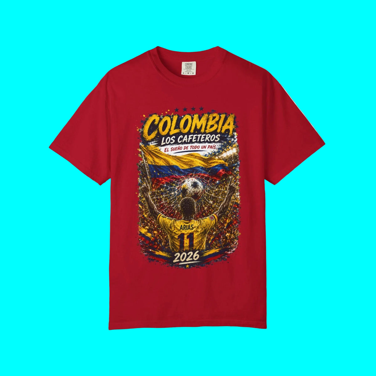 Viva Colombia LOS CAFETEROS 2026 Soccer Fan T-shirt | World Knockout Rounds Viral Latino Tees | Heavyweight Cotton