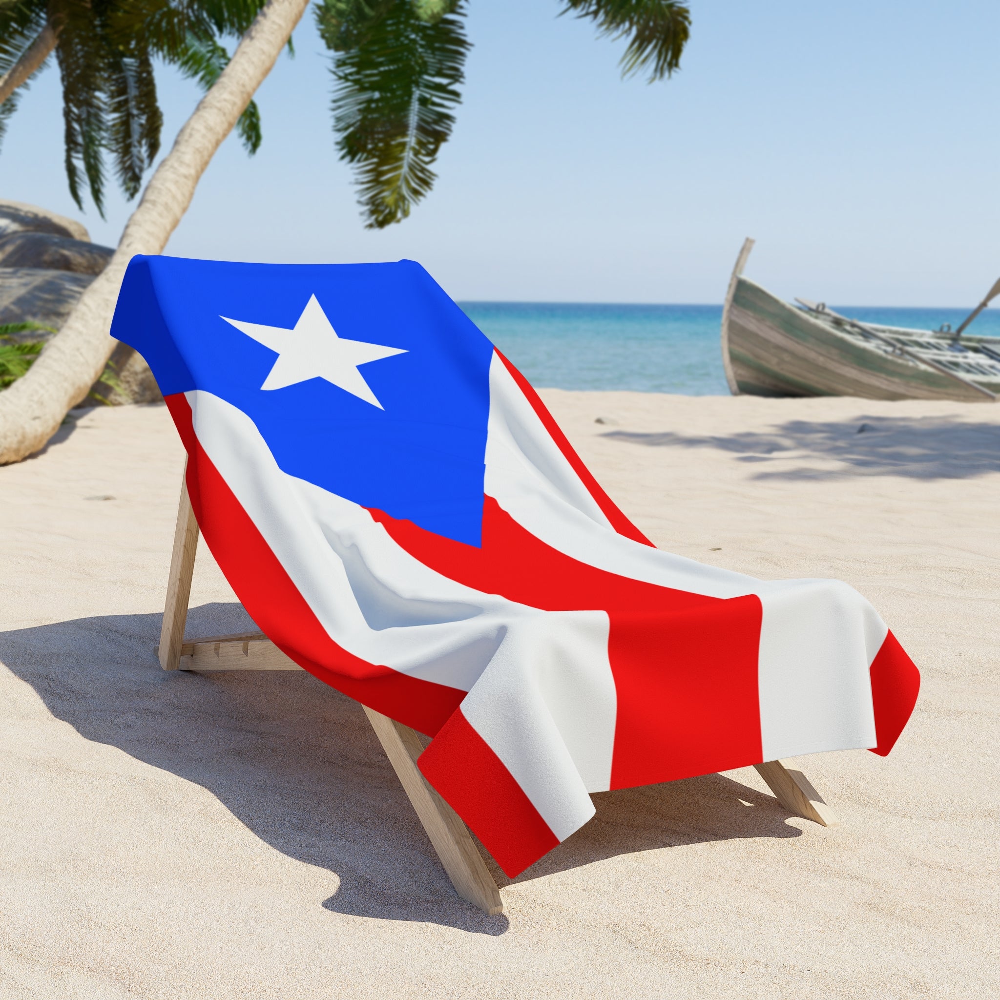 Puerto Rico Flag Beach Towel | Quality & Long Lasting - 2 Sizes | Boricua Pride | Gift for Puerto Ricans