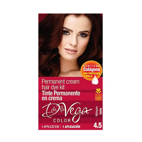 Tinte para el cabello D De La Vega 4.5 Caoba 1 Aplic.