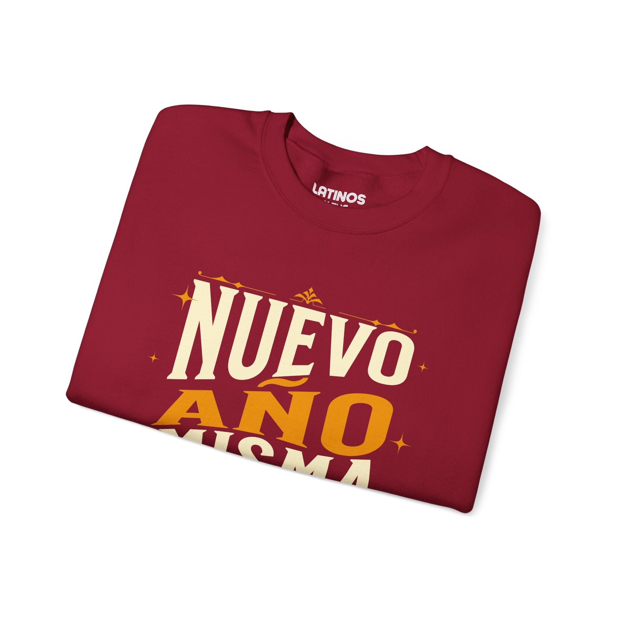 Sudadera de cuello redondo con el lema "Nuevo Año Misma Chingona Latino Happy New Year 2025" | Divertida de Año Nuevo | 3 colores
