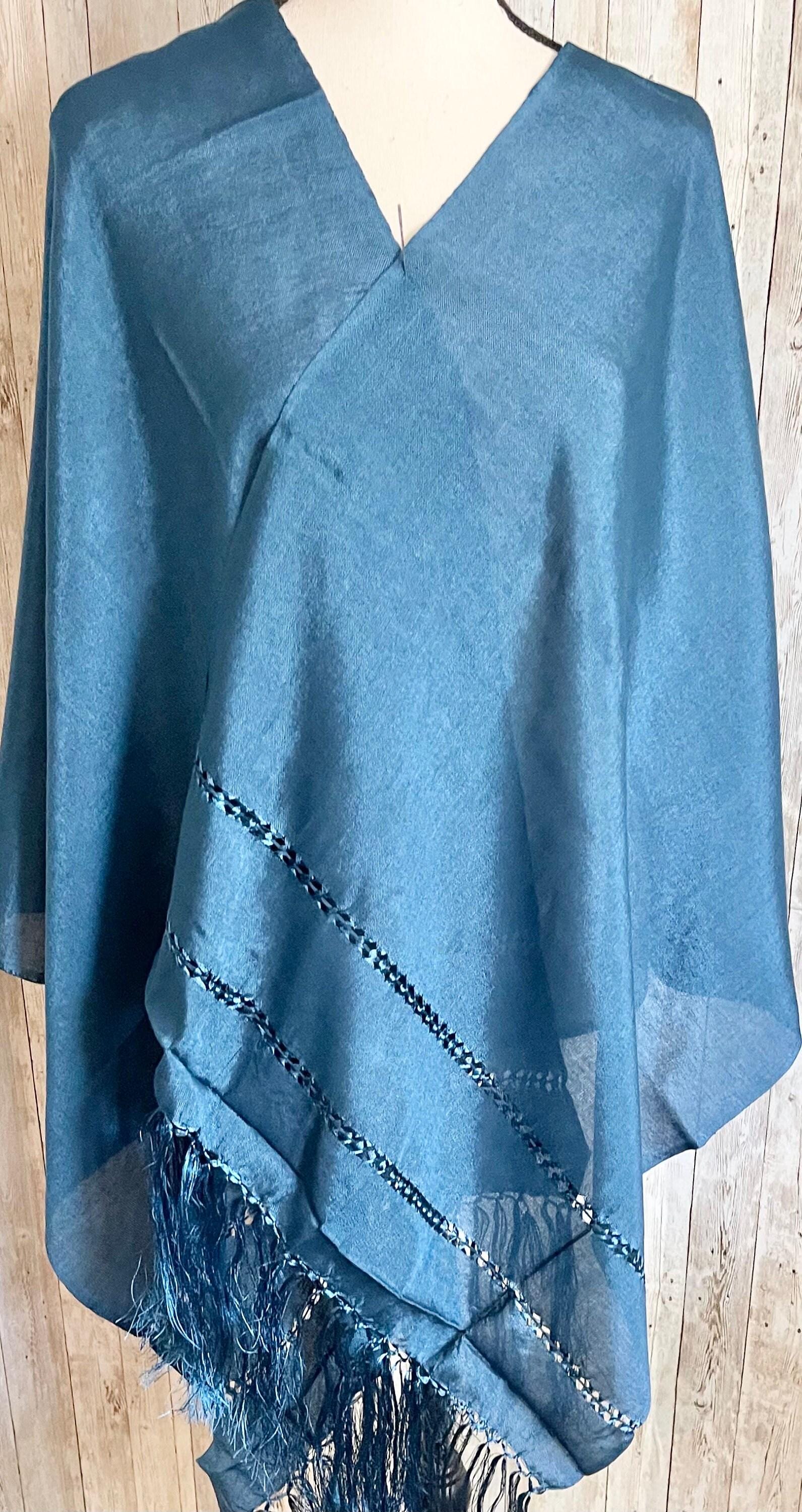 Authentic Mexican Silk Shawl Wrap Reboso Mexicano De Artiseda