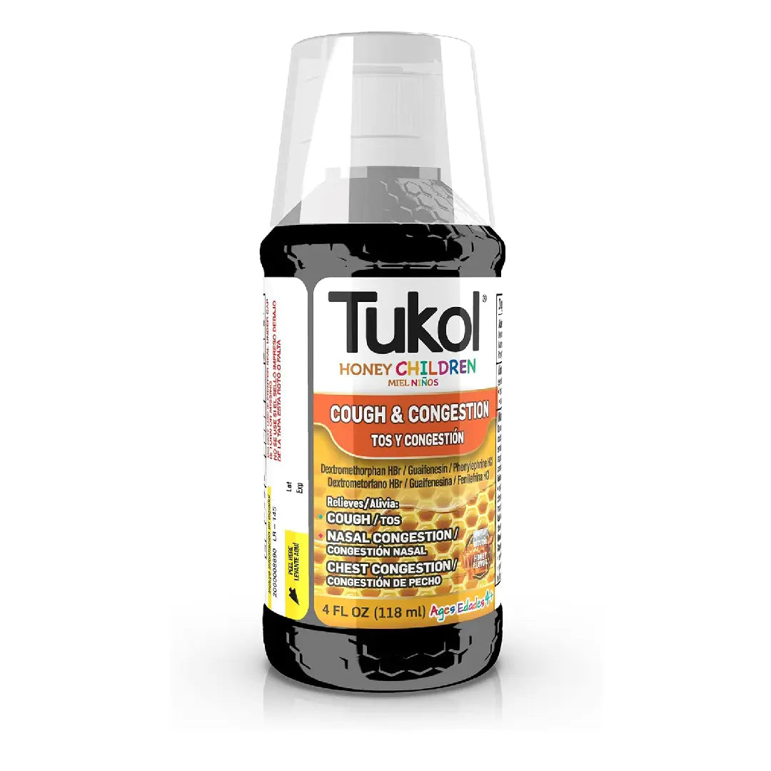 Tukol Jarabe Miel Niños Tos y Congestión 4 oz