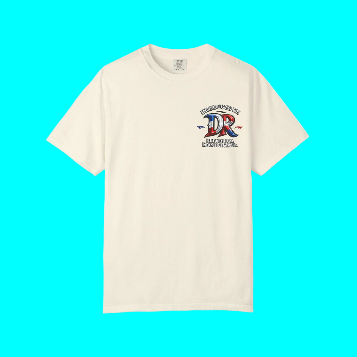 Producto De Republica Dominicana Heritage T-shirt | Old English Style, DR Dominican Culture | Heavyweight Cotton