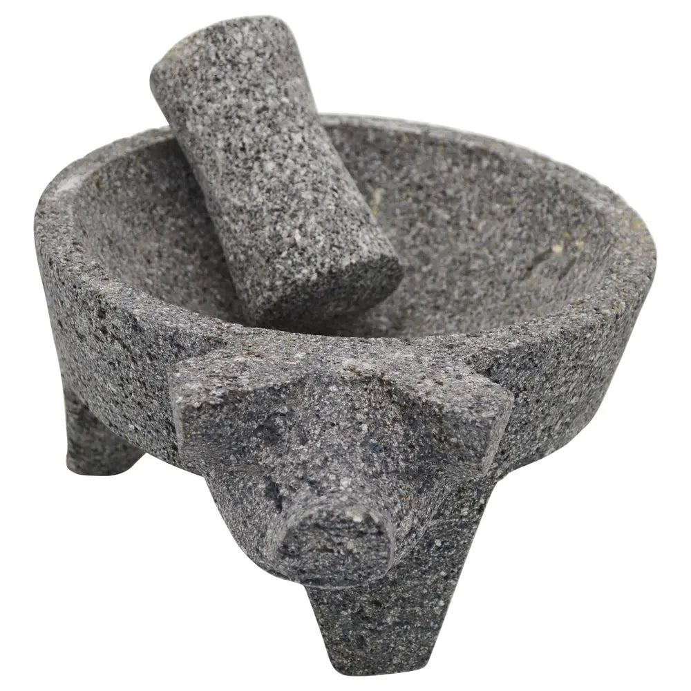 Molcajete de Piedra Natural Cabeza de Cerdo 8"