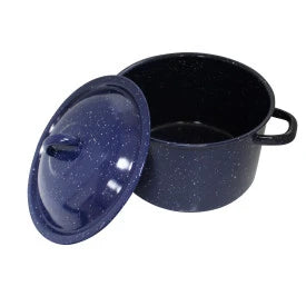 Imusa Stock Pot Blue Enamel 6 qrt