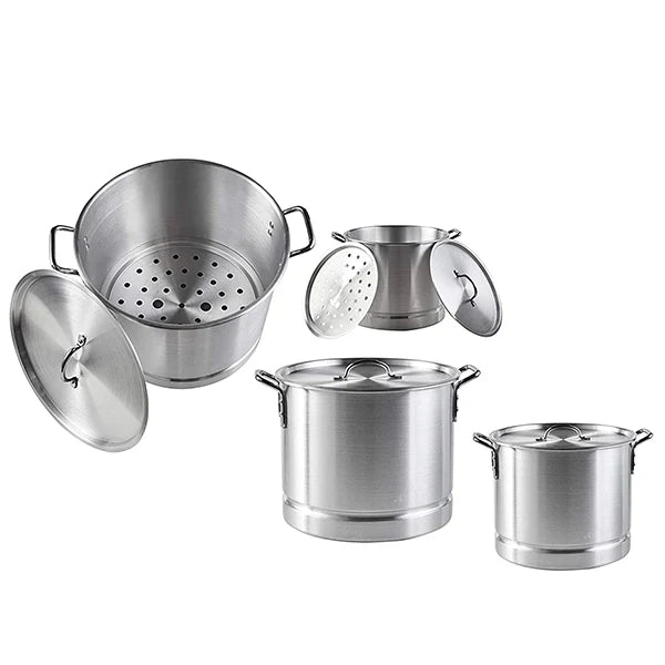 Juego de vaporeras de aluminio Imusa (16, 20, 24, 32 cuartos) Juego de 4 ollas