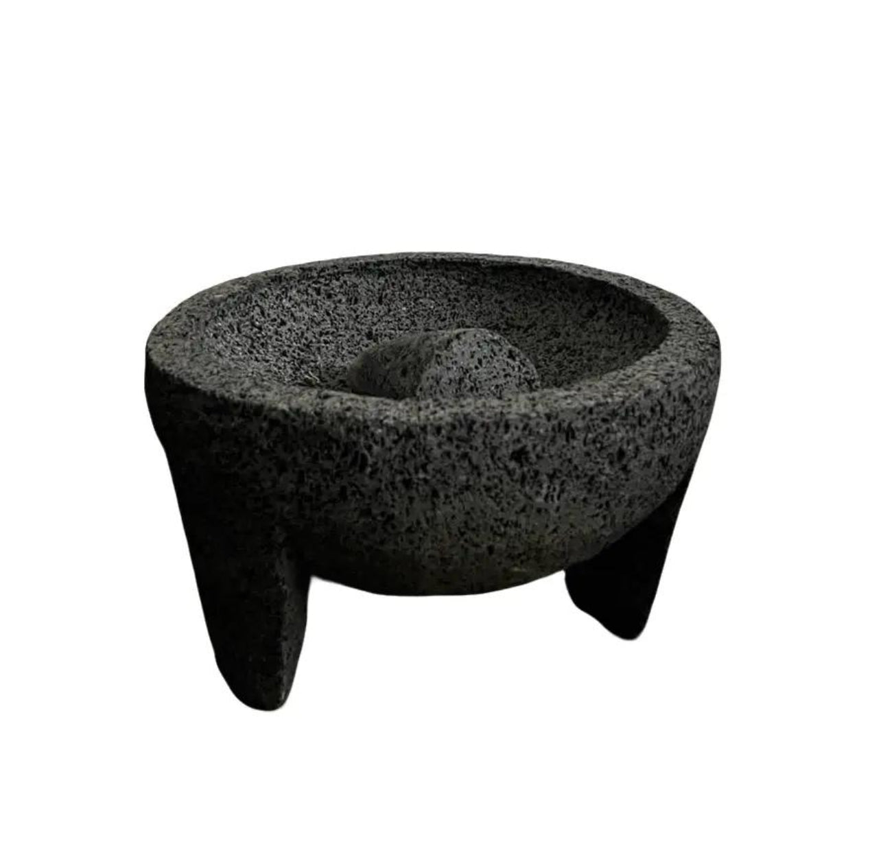 Molcajete Original 100 % de Piedra Volcánica de Lava - Mortero y Maja - Utensilio de Cocina Versátil para Moler y Triturar Ingredientes - Utensilios