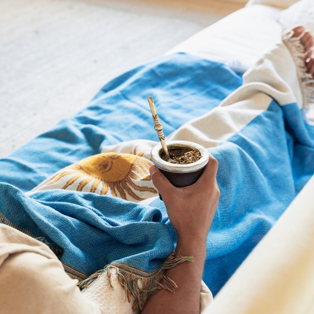 Argentina Flag Woven Throw Blanket