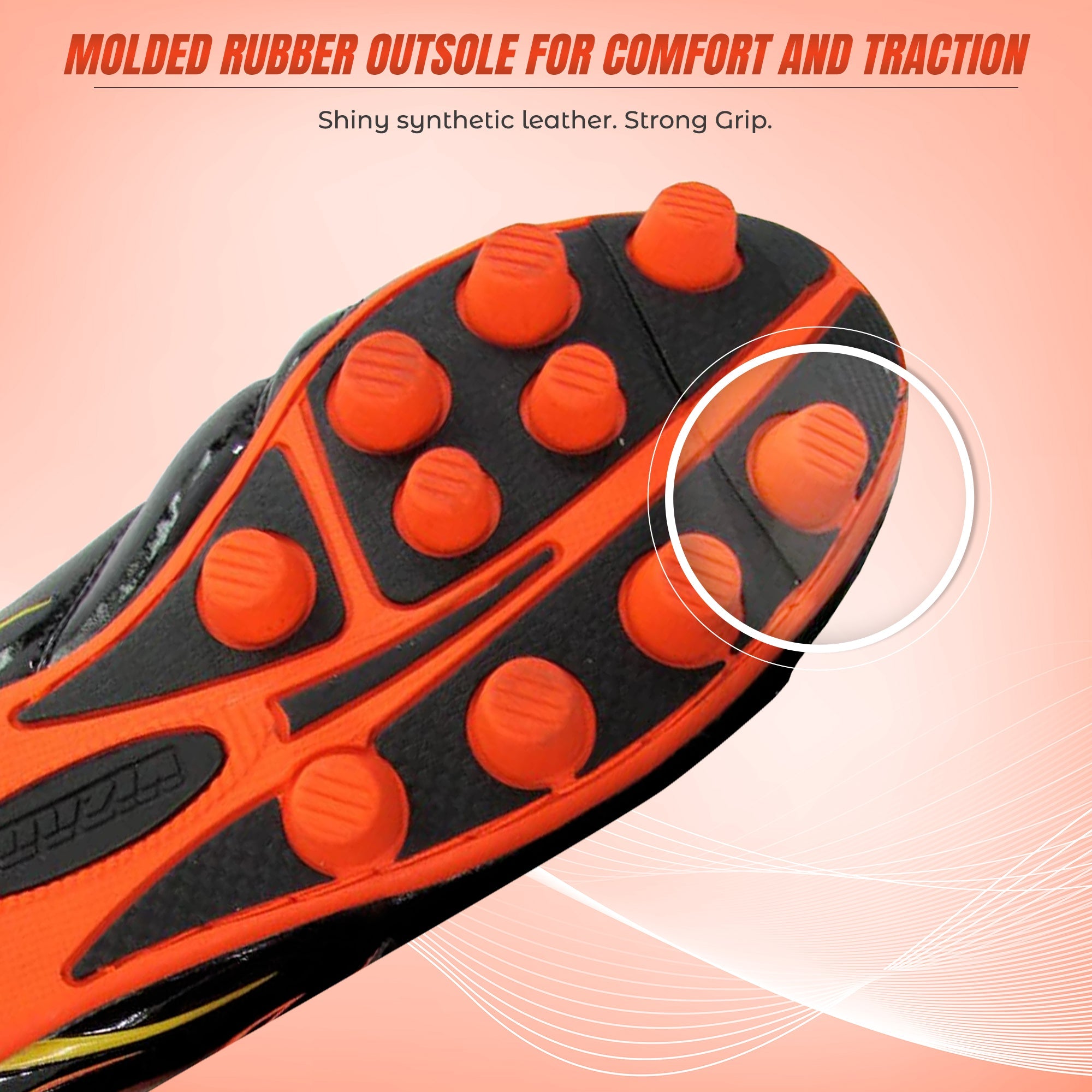 Blaze Firm Ground Soccer Shoes -Black/Orange