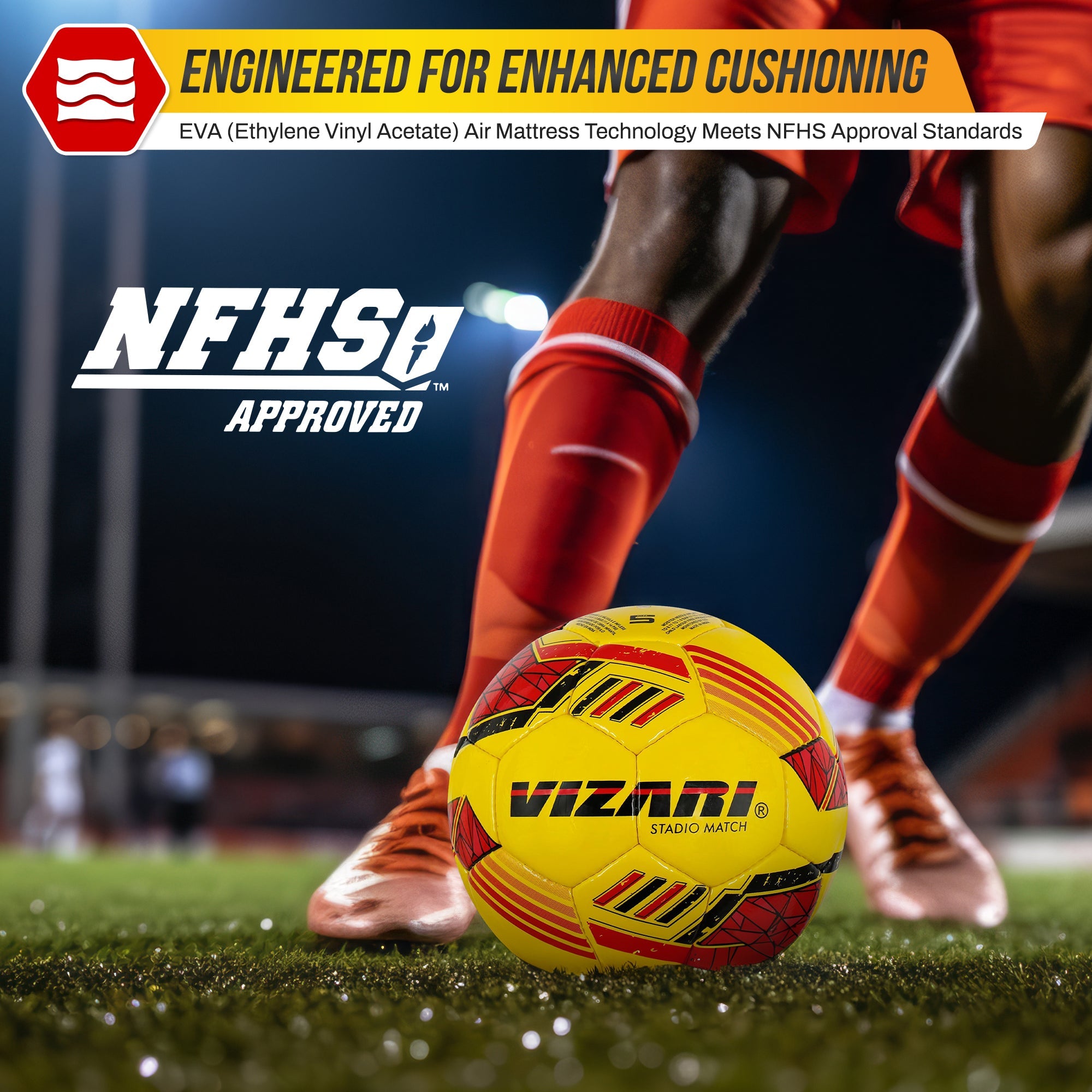 Stadio Match NFHS Soccer Ball-Yellow