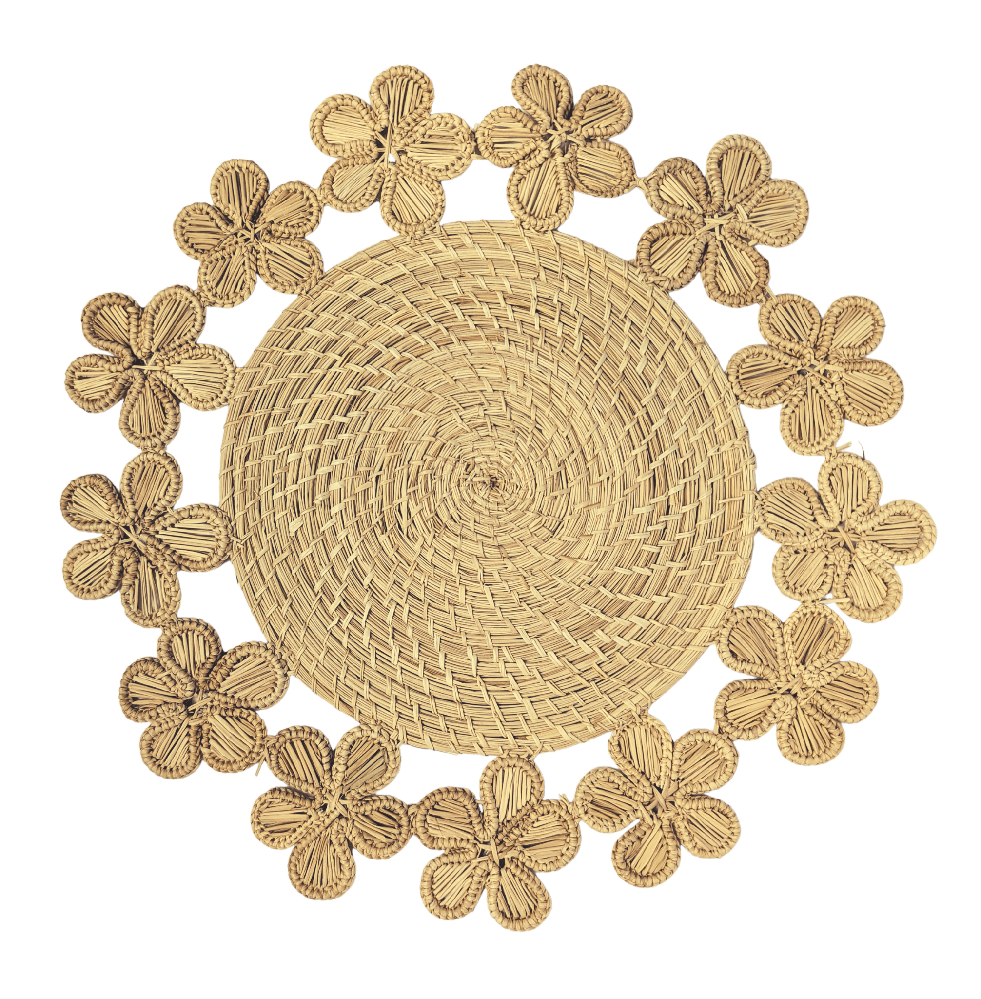 Plumeria Handwoven Iraca Placemat