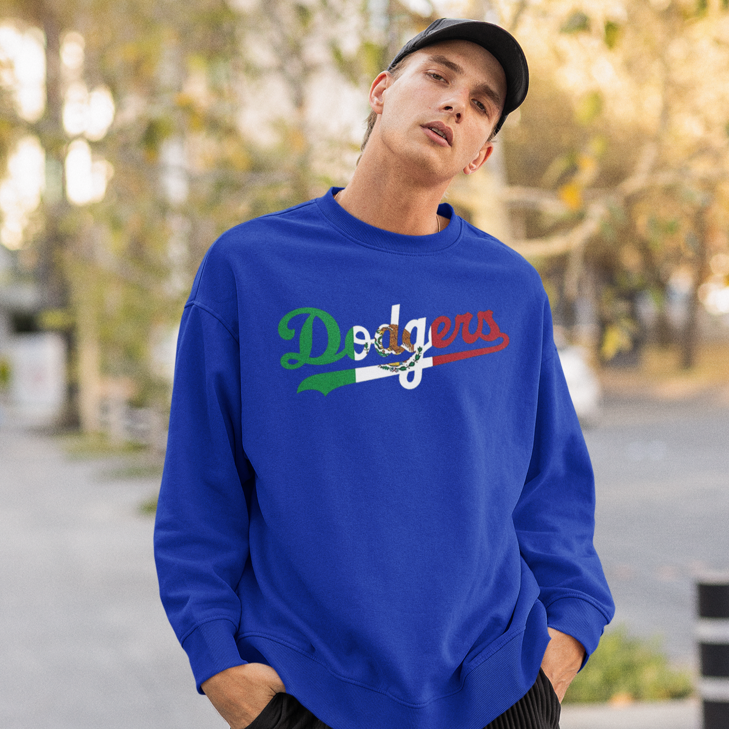 Sudadera Cuello Redondo Los Angeles Mexican Pride Dodgers | Serie Mundial 2025 Campeones LA Béisbol | Latino Divertido | 3 Colores