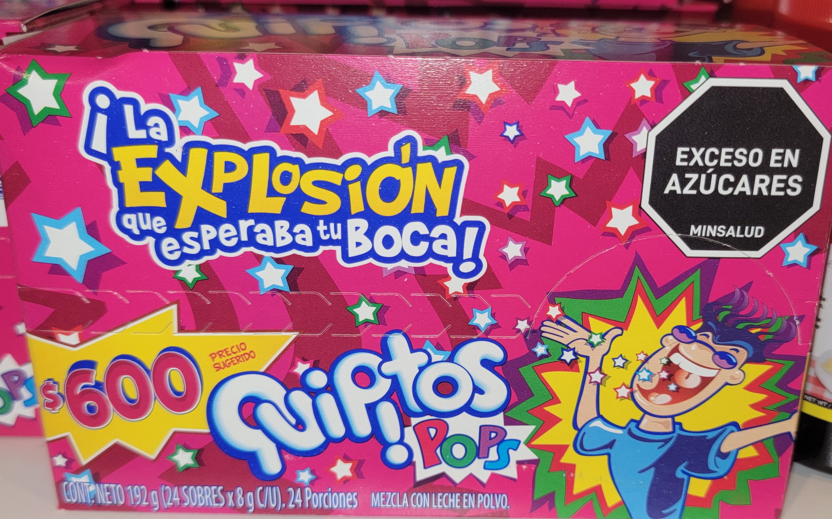 Caja Quipitos Pops X24 Sob 8 Gr
