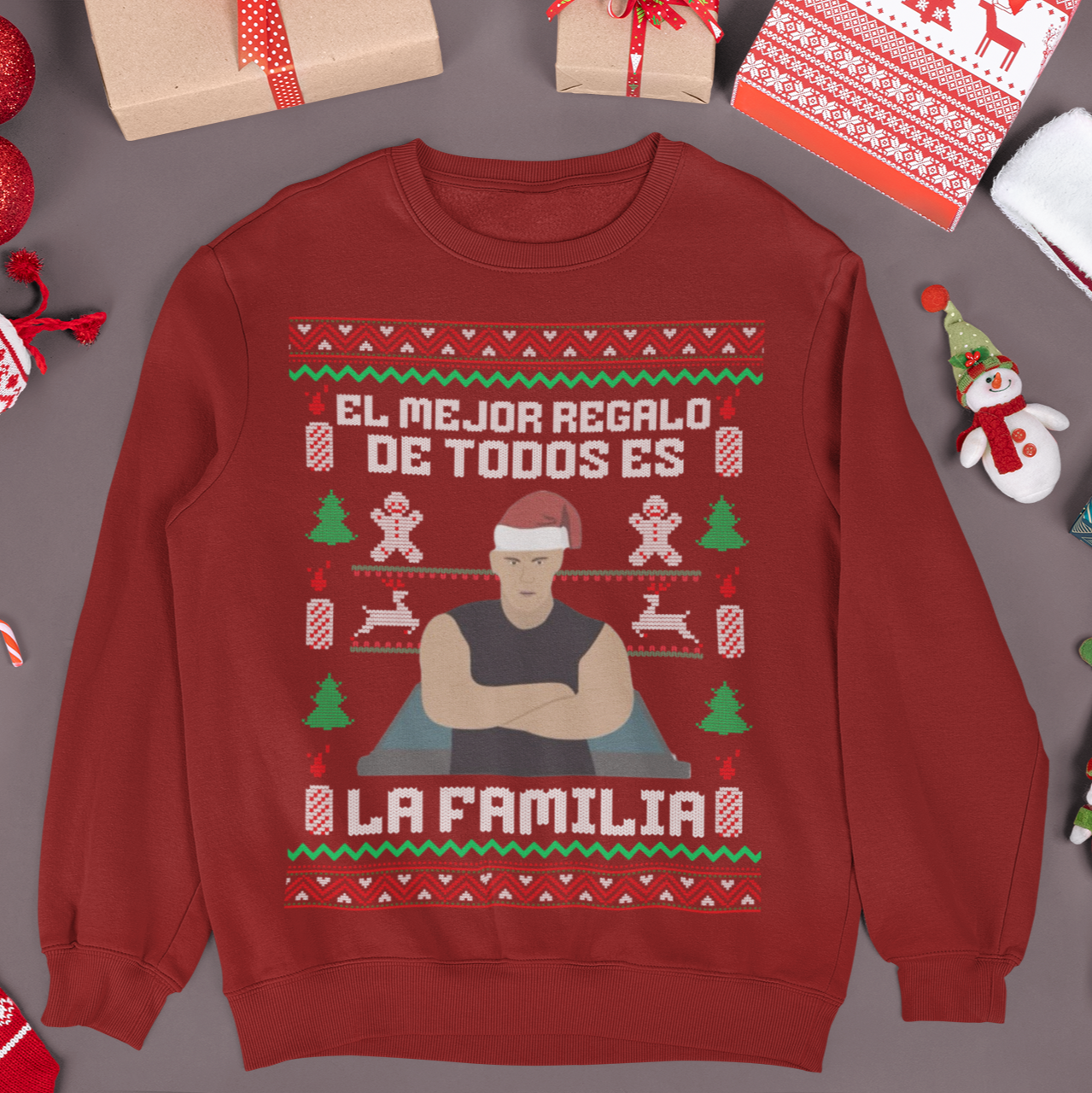 El Mejor Regalo De Todos Es La Familia Vin Fast Furious Latino Ugly Christmas Sweater | Diesel 3 Colores