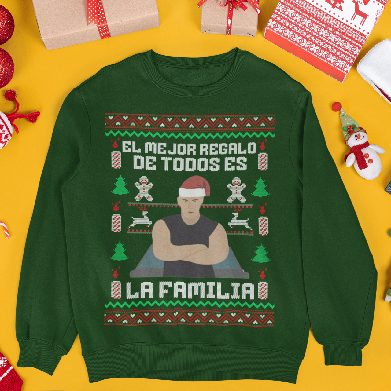 El Mejor Regalo De Todos Es La Familia Vin Fast Furious Latino Ugly Christmas Sweater | Diesel 3 Colores