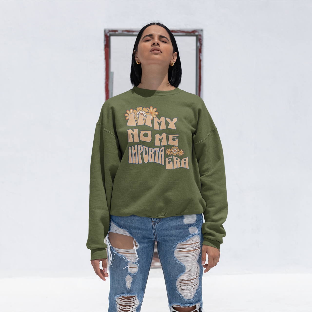 Sudadera con forro polar "En mi era de 'no me importa' V2" | Latina divertida viral | 4 colores