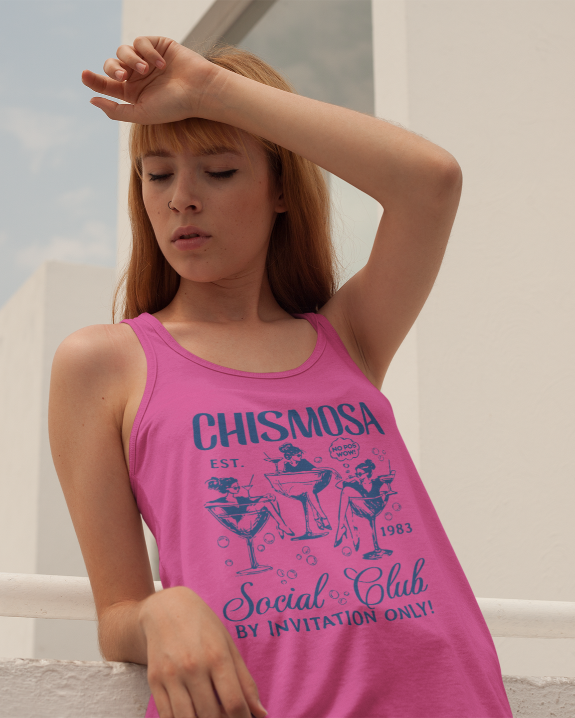 Camiseta sin mangas Chismosa Social Club | ¡No Pos Wow! ¡Solo por invitación! Divertida camiseta latina | 4 colores