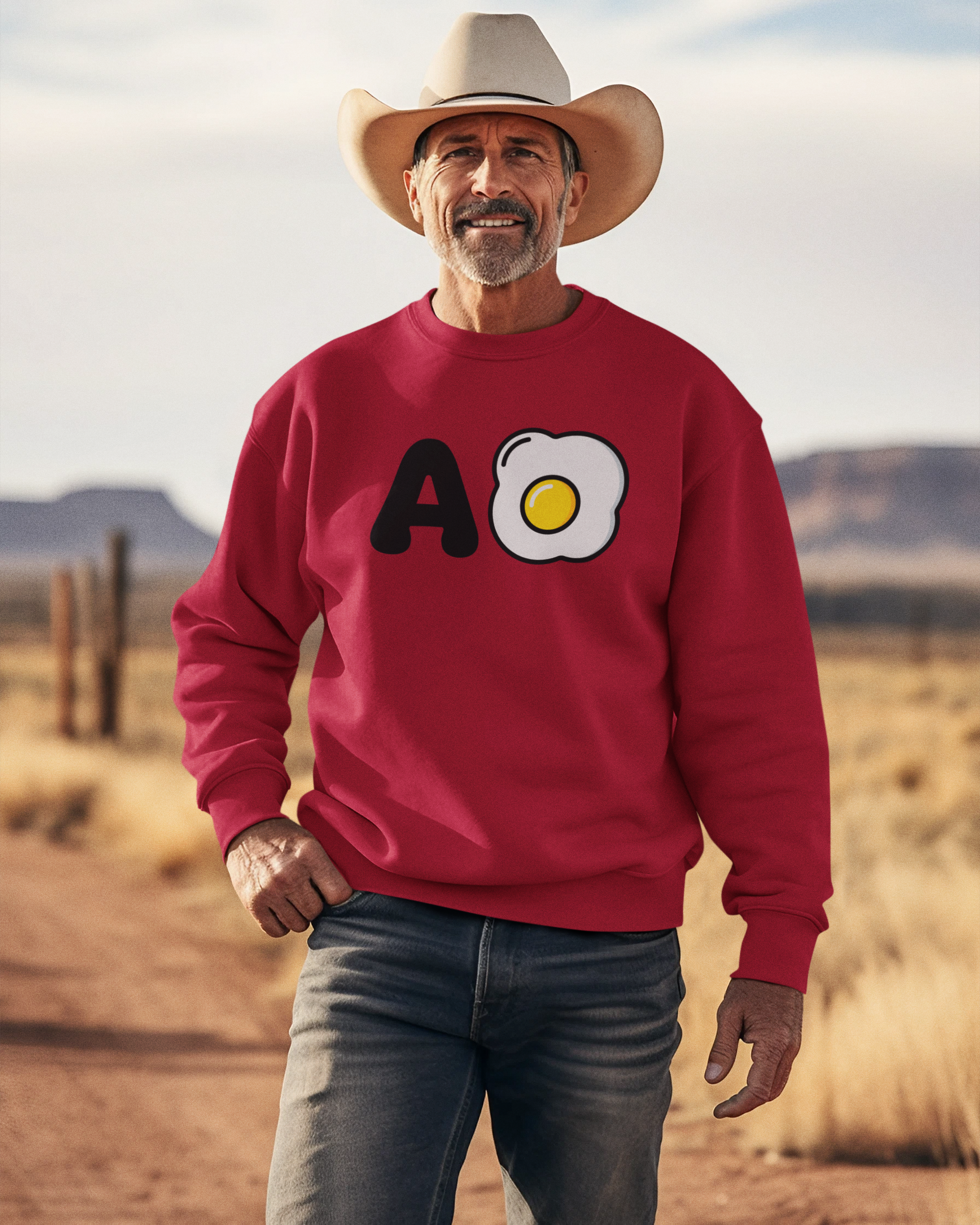 A Huevo Mexican/Central American Slang Fleece-Lined Crewneck Sweater | Mexico Joke Design Latino Pride Funny Viral