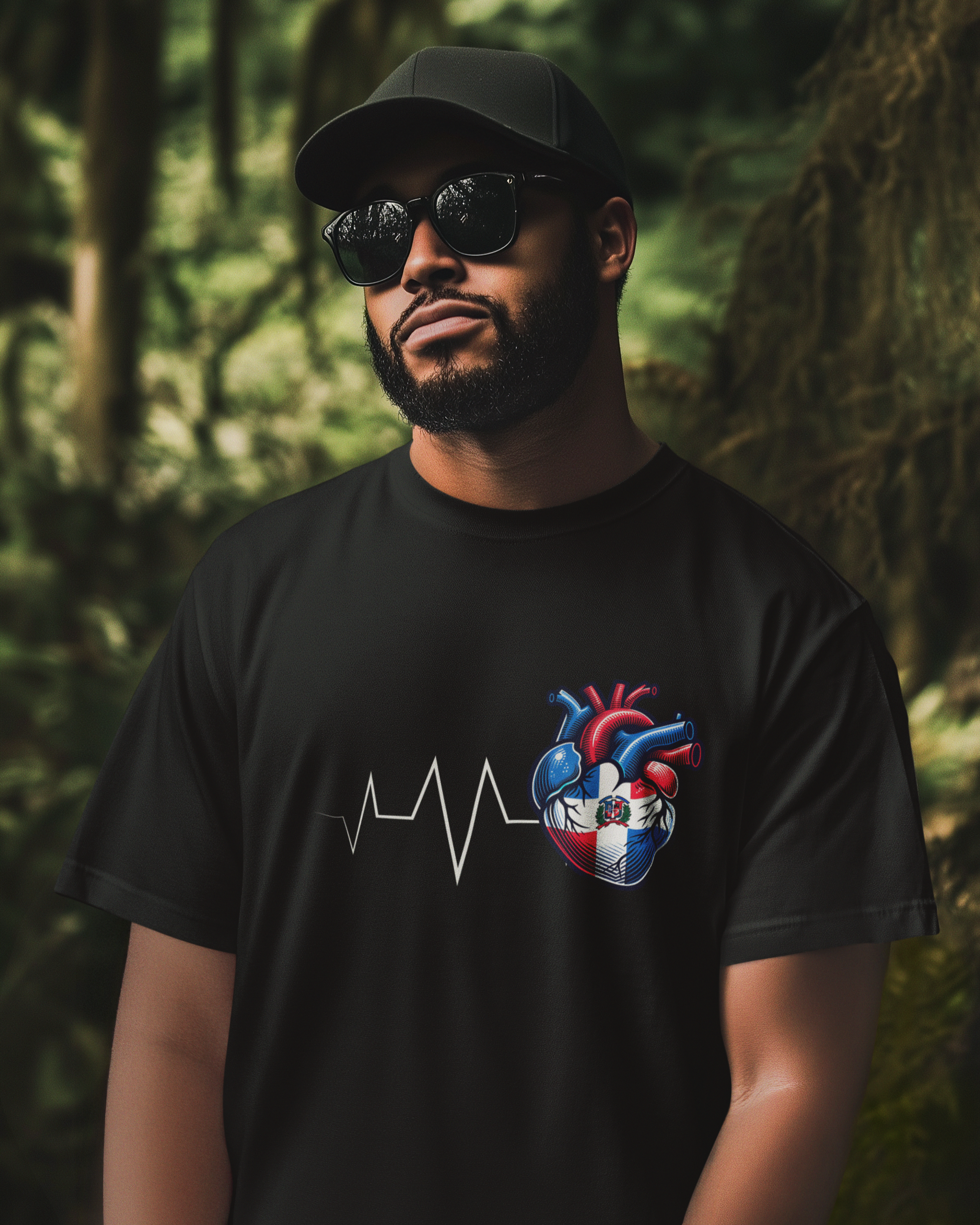 Dominican Republic Always In My Heart T-shirt | La Republica Dominicana Heartbeat Corazon | Latino Pride Funny Viral Tees