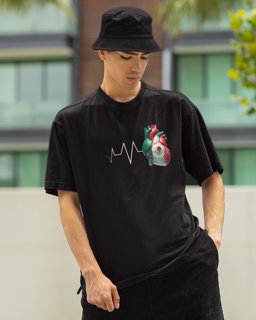 MEXICO Always In My Heart T-shirt | Mexican Heartbeat Corazon | Latino Pride Funny Viral Tees