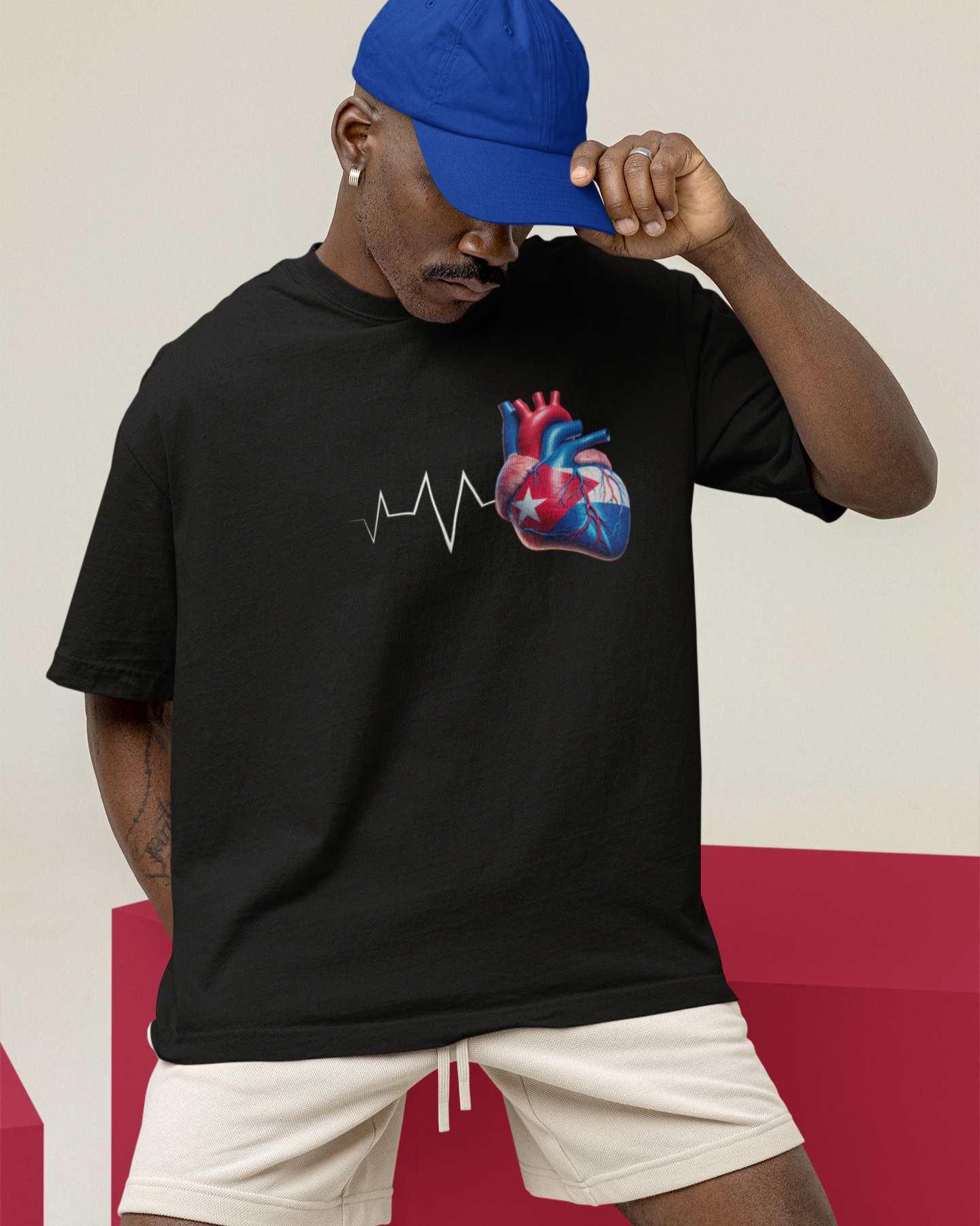 CUBA Always In My Heart T-shirt | Cuban Heartbeat Corazon | Latino Pride Funny Viral Tees