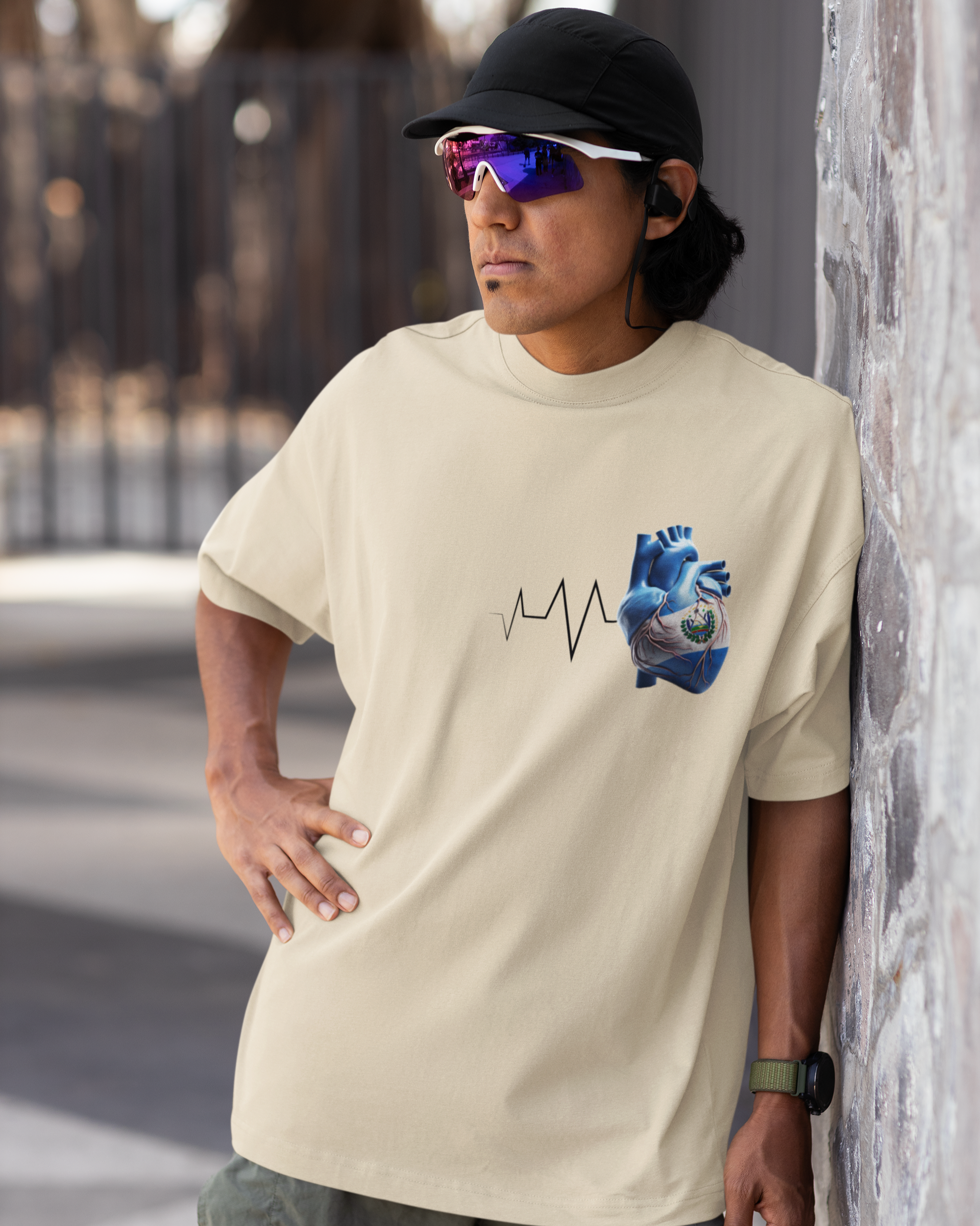 EL SALVADOR Always In My Heart T-shirt | Salvadorian Heartbeat Corazon | Latino Pride Funny Viral Tees