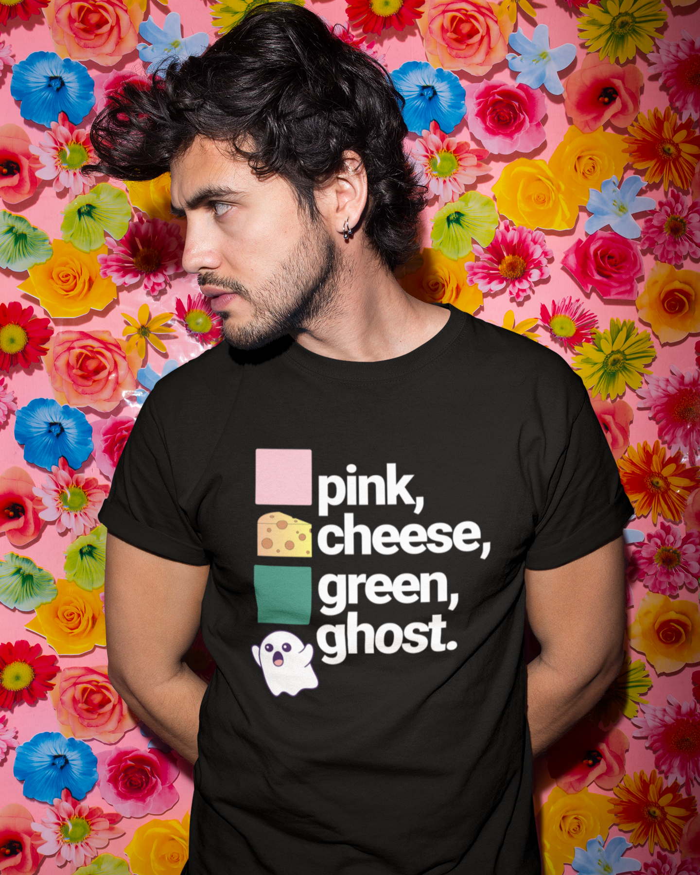 PINCHES GRINGOS (PINK CHEESE GREEN GHOST) T-shirt | Viva Mexico Latino Pride Funny Viral