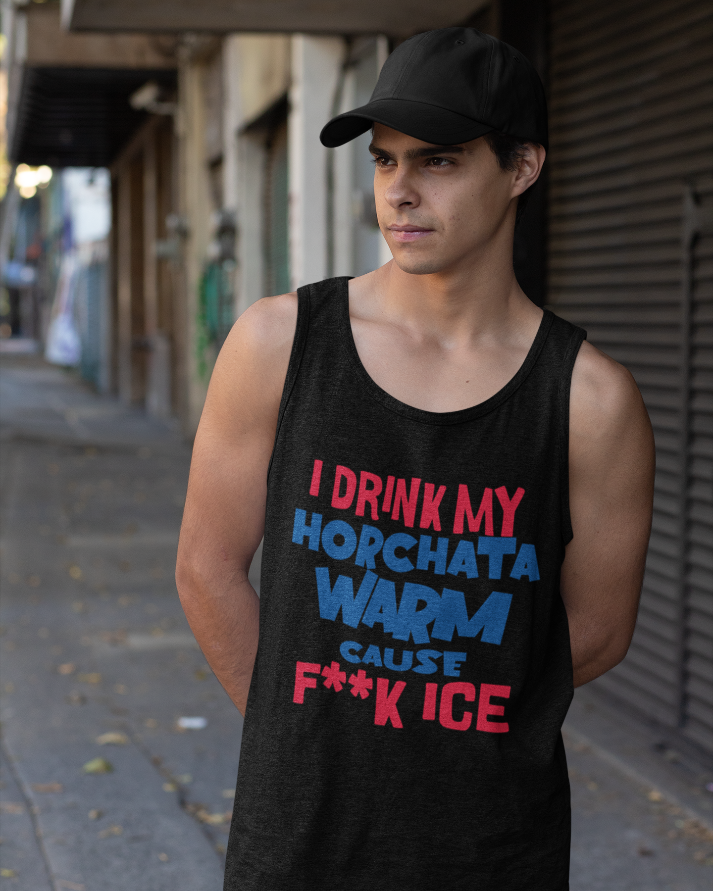 Bebo Mi Horchata Caliente Porque El Hielo Camiseta sin mangas | Algodón Ligero | Camisetas Latinas Divertidas Hechas en EE. UU.
