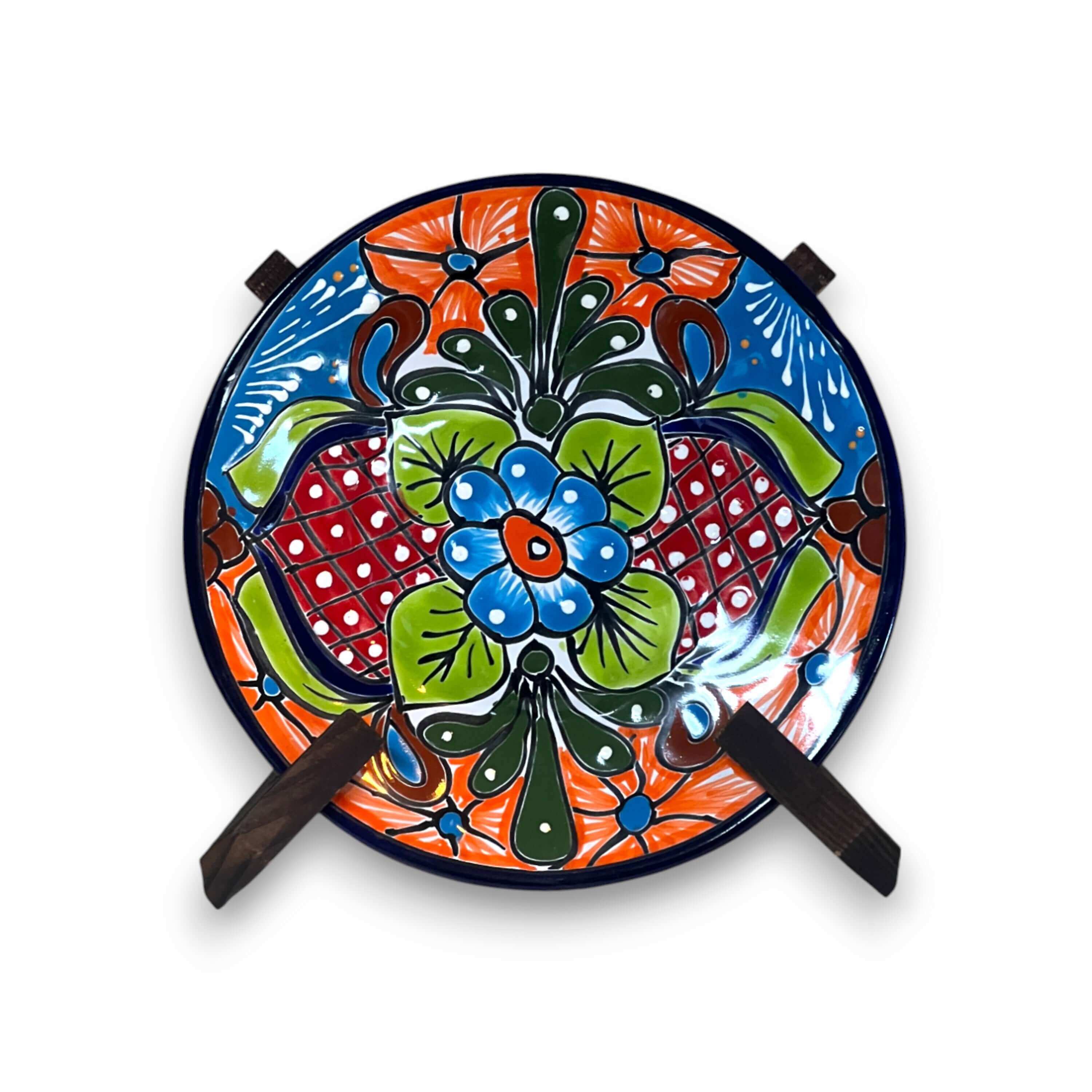 Plato llano de Talavera de 10" | Vajilla mexicana hecha a mano