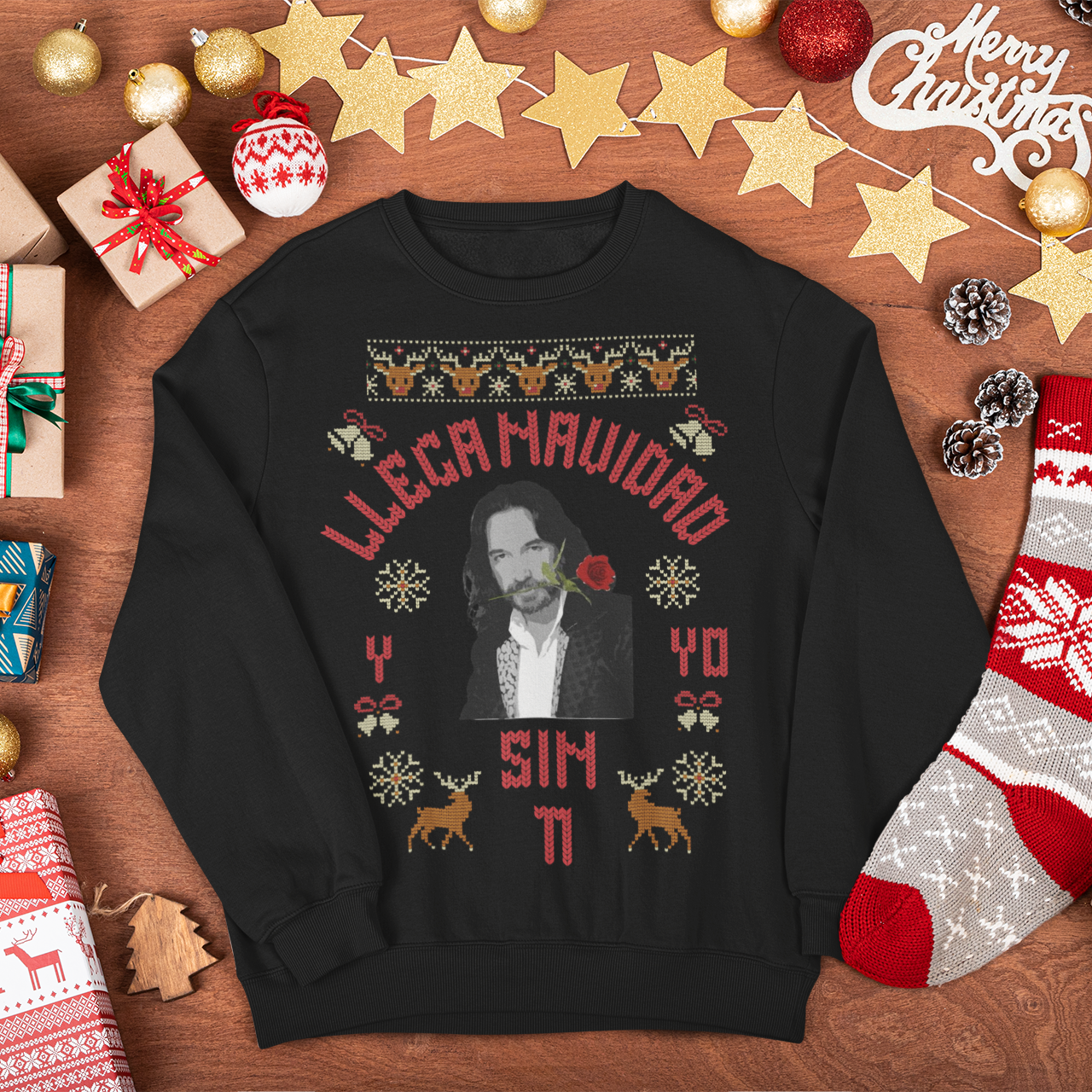 Llega Navidad Y Yo Sin Ti Marco Antonio Latino Navidad Ugly Christmas Sweater | 3 Colores